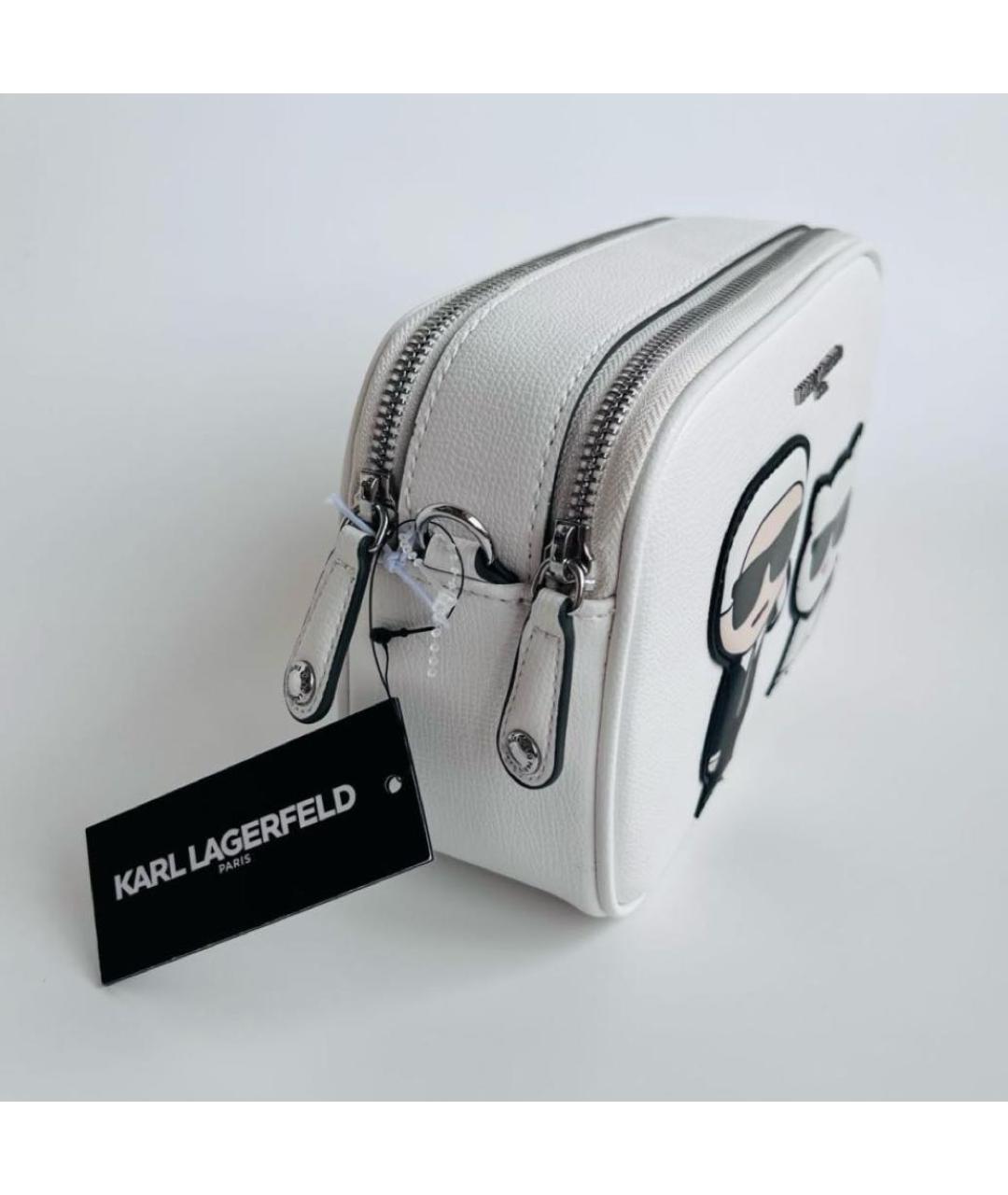 KARL LAGERFELD Белая сумка через плечо, фото 2