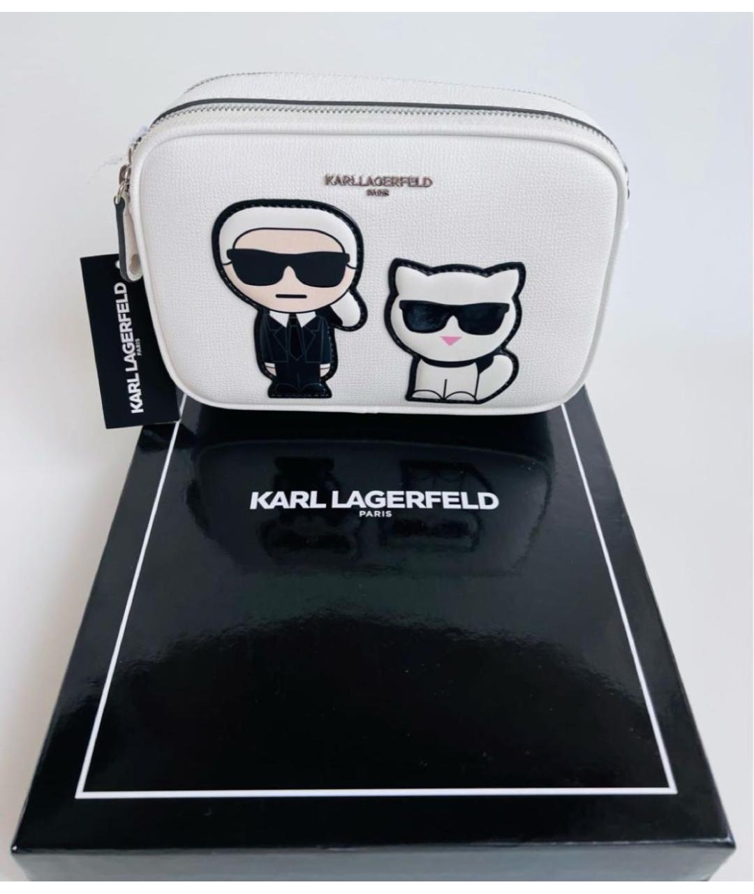 KARL LAGERFELD Белая сумка через плечо, фото 5