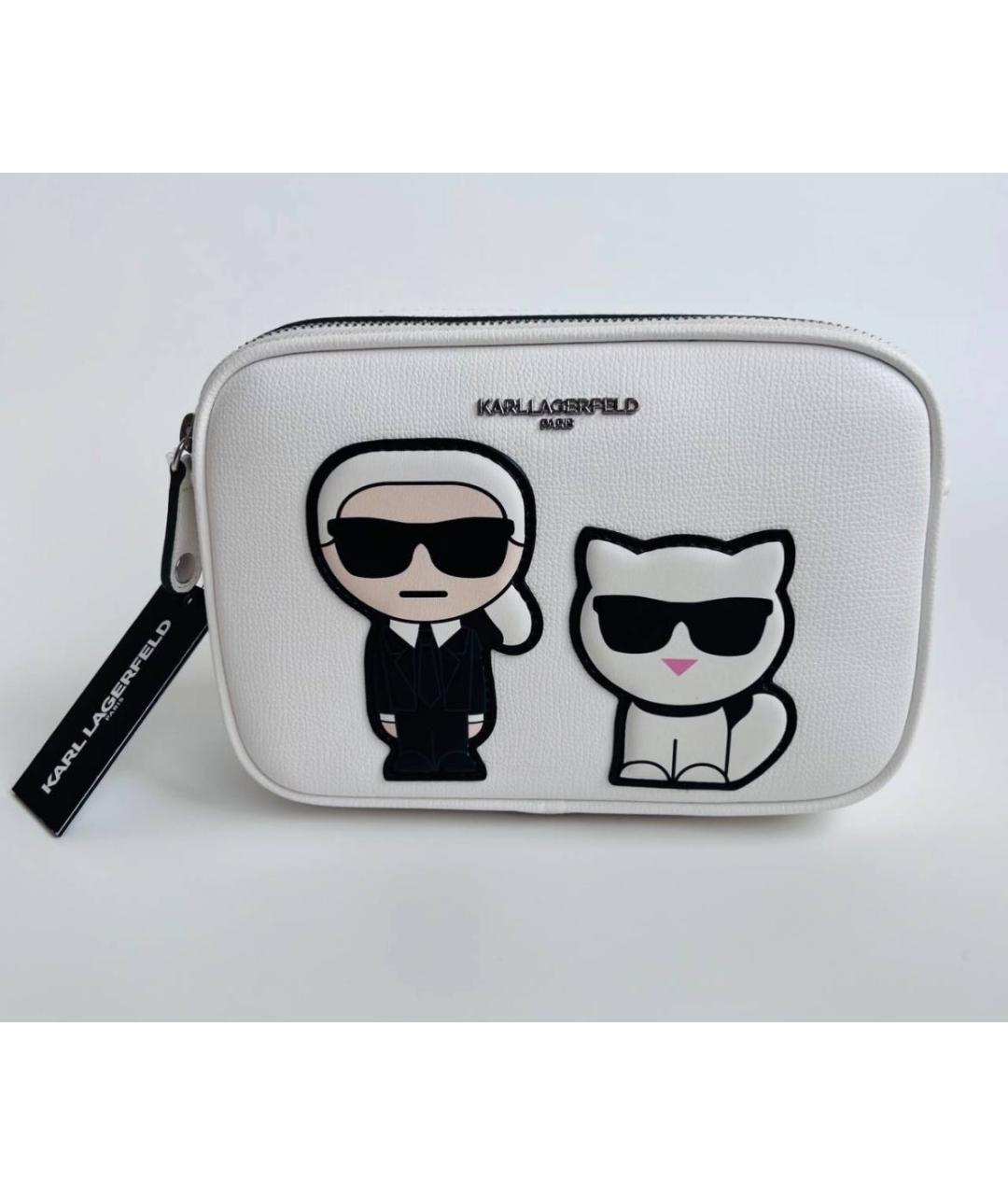 KARL LAGERFELD Белая сумка через плечо, фото 9