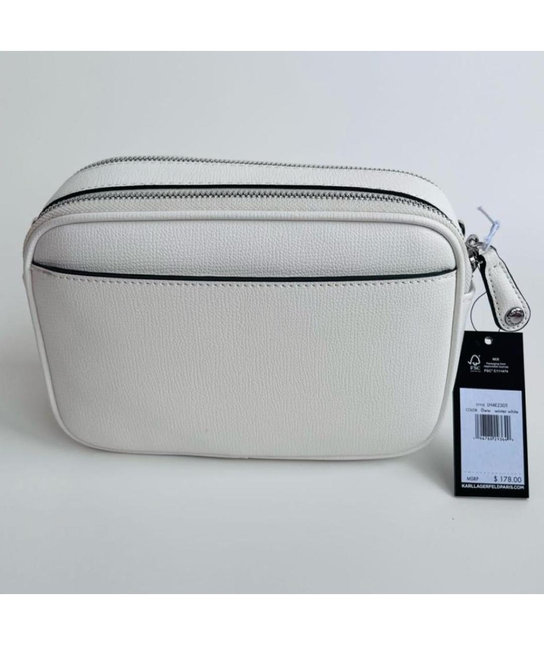 KARL LAGERFELD Белая сумка через плечо, фото 3