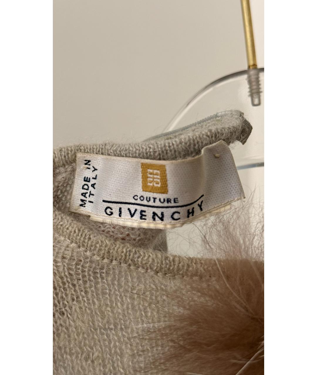 GIVENCHY Бежевый шерстяной джемпер / свитер, фото 3