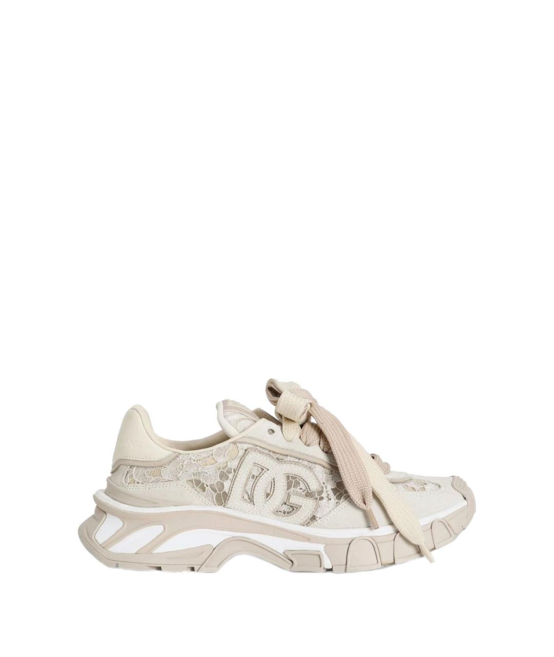 DOLCE&GABBANA Бежевые кроссовки, фото 1