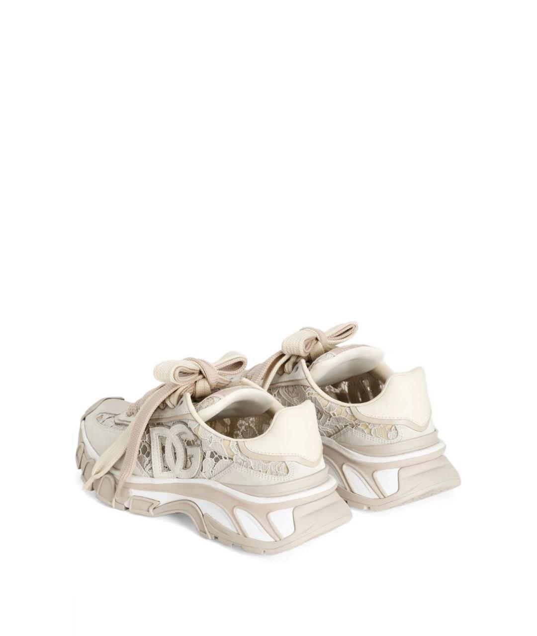 DOLCE&GABBANA Бежевые кроссовки, фото 4