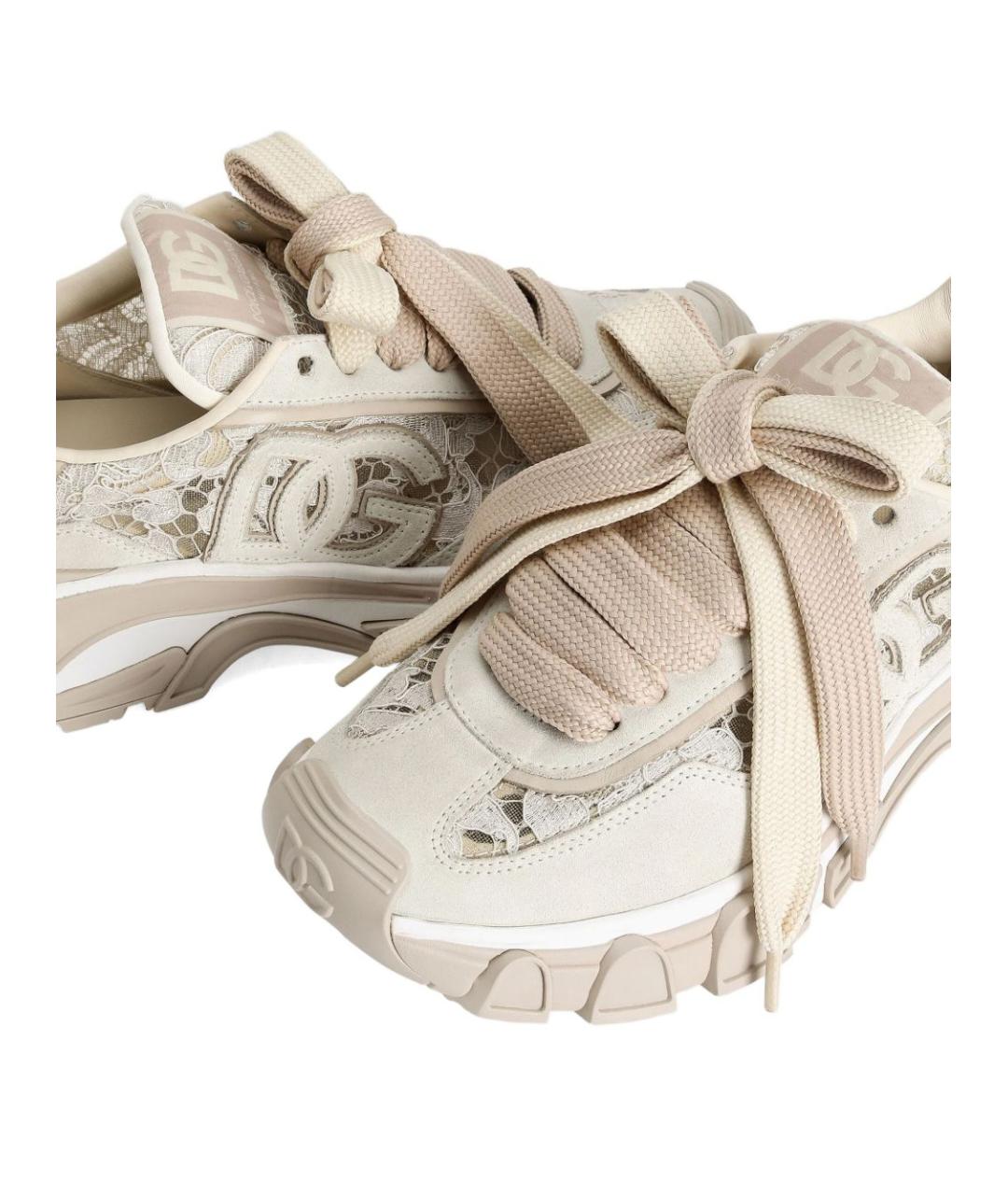 DOLCE&GABBANA Бежевые кроссовки, фото 3
