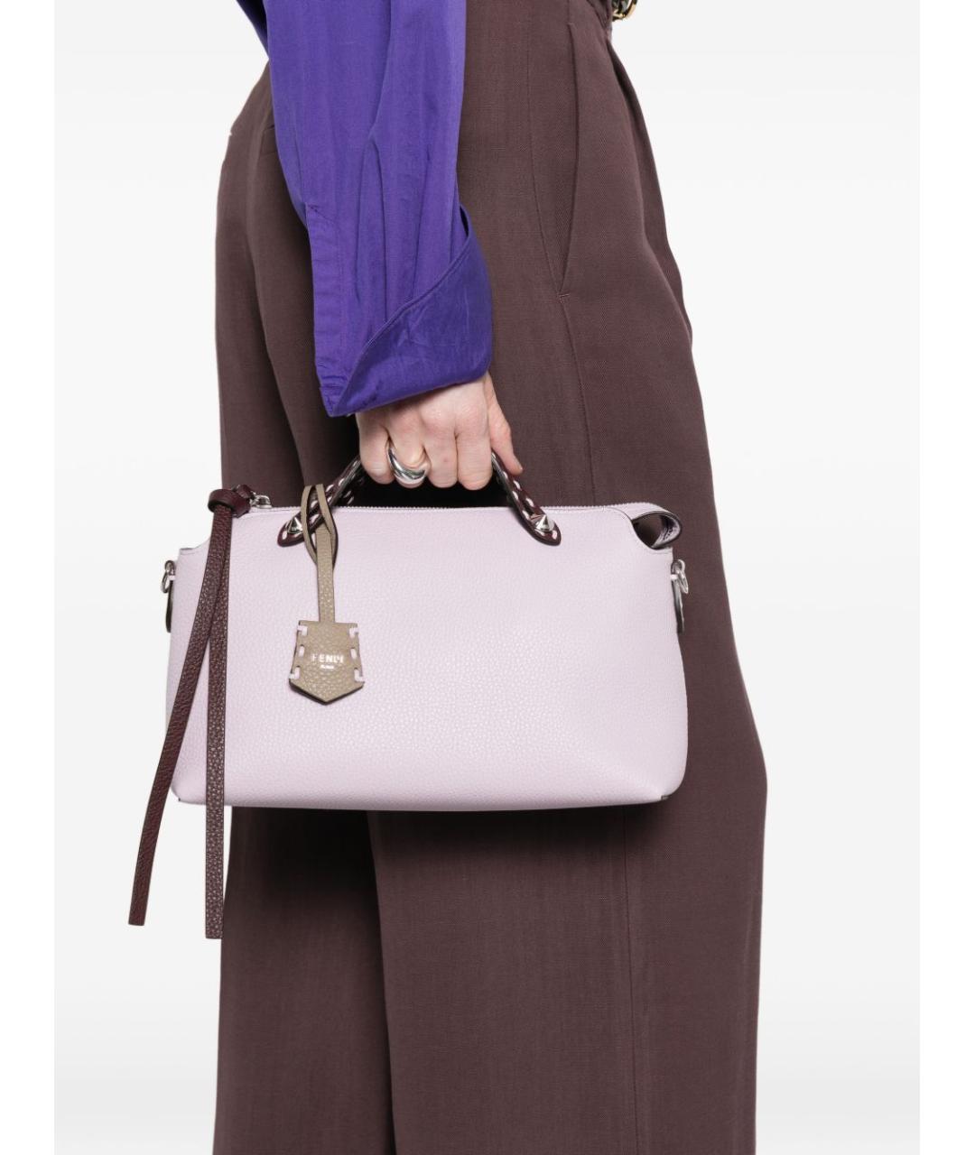 FENDI Розовая кожаная сумка через плечо, фото 2