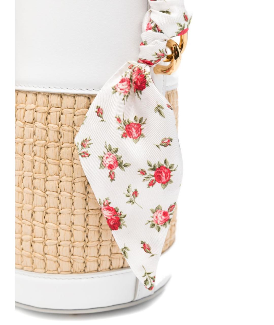 DOLCE&GABBANA Бежевая пелетеная сумка через плечо, фото 4