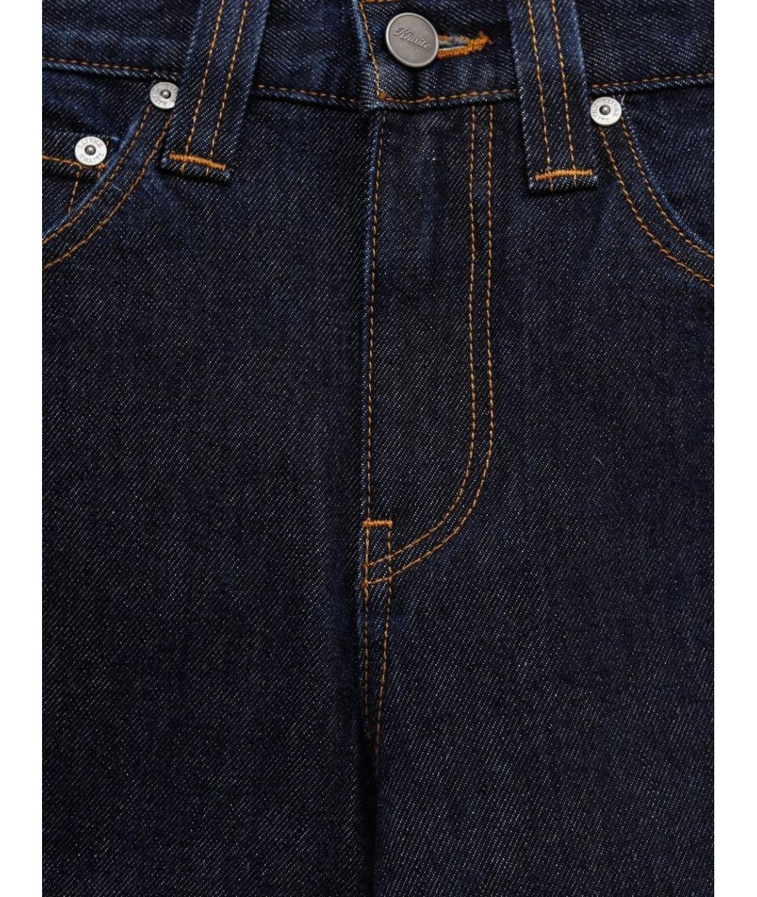 KHAITE Темно-синие хлопковые прямые джинсы, фото 3