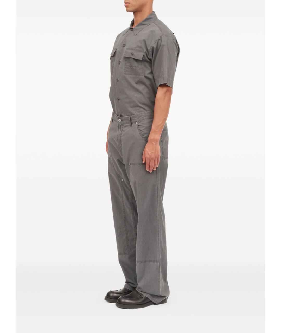 MM6 MAISON MARGIELA Серые хлопковые прямые джинсы, фото 2