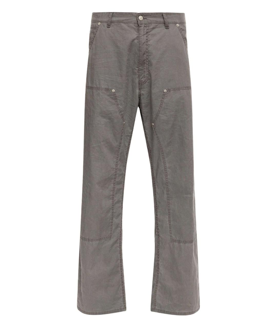 MM6 MAISON MARGIELA Серые хлопковые прямые джинсы, фото 1