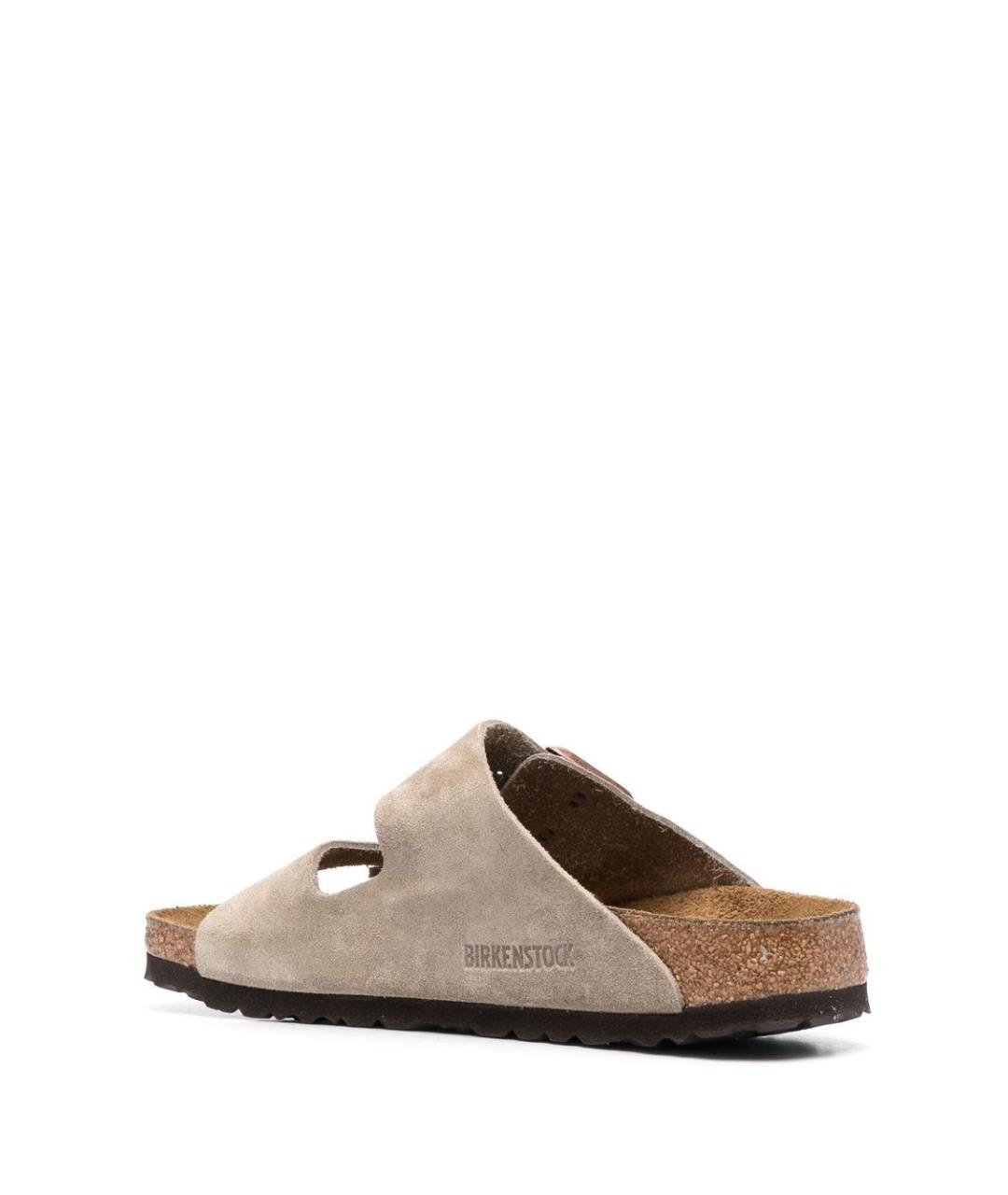 BIRKENSTOCK Бежевые замшевые сандалии, фото 2