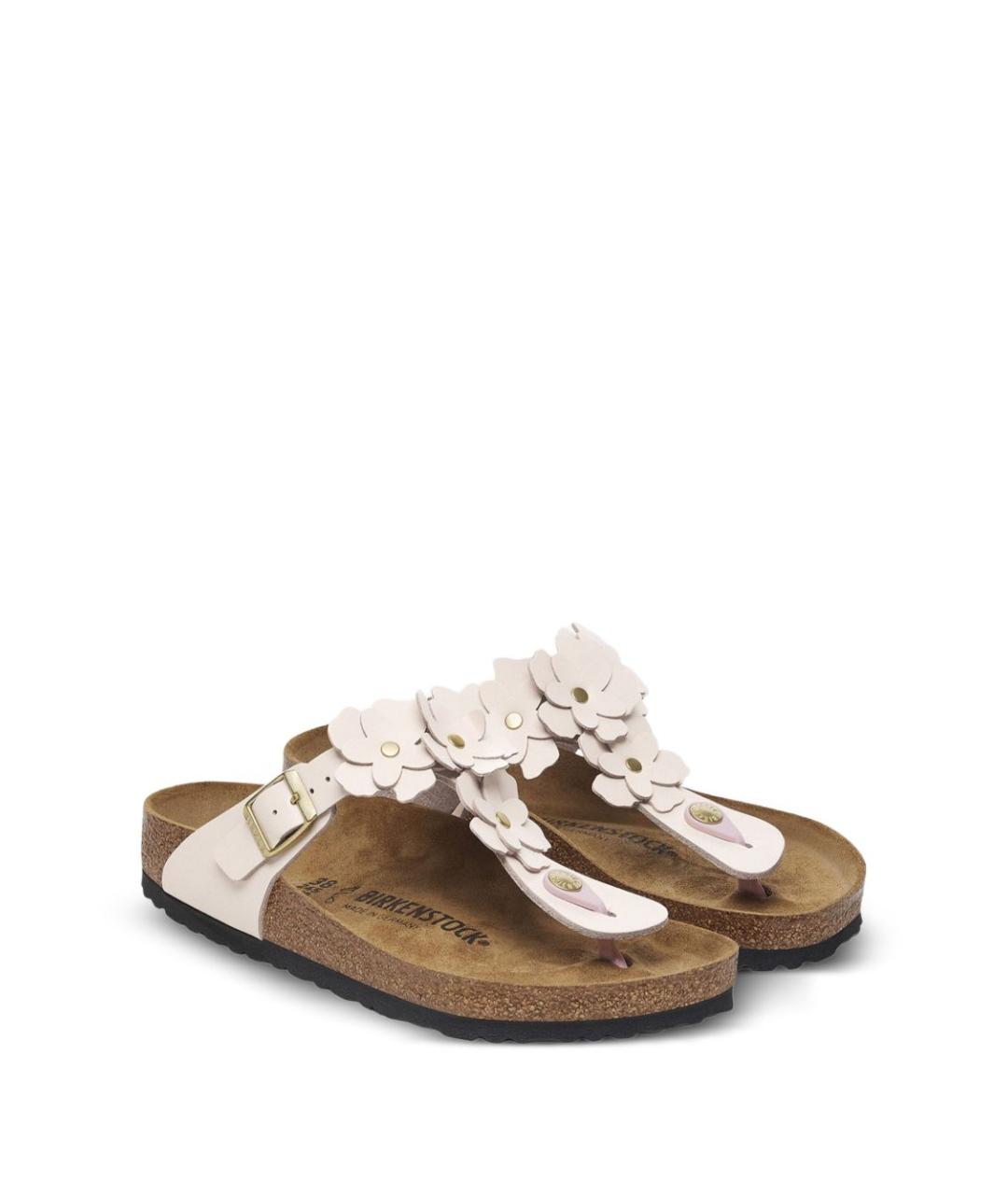 BIRKENSTOCK Розовые кожаные сандалии, фото 4