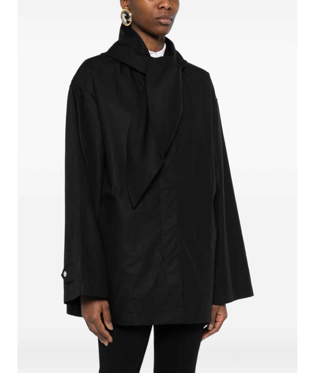 TOTEME Черный хлопковый тренч/плащ, фото 4