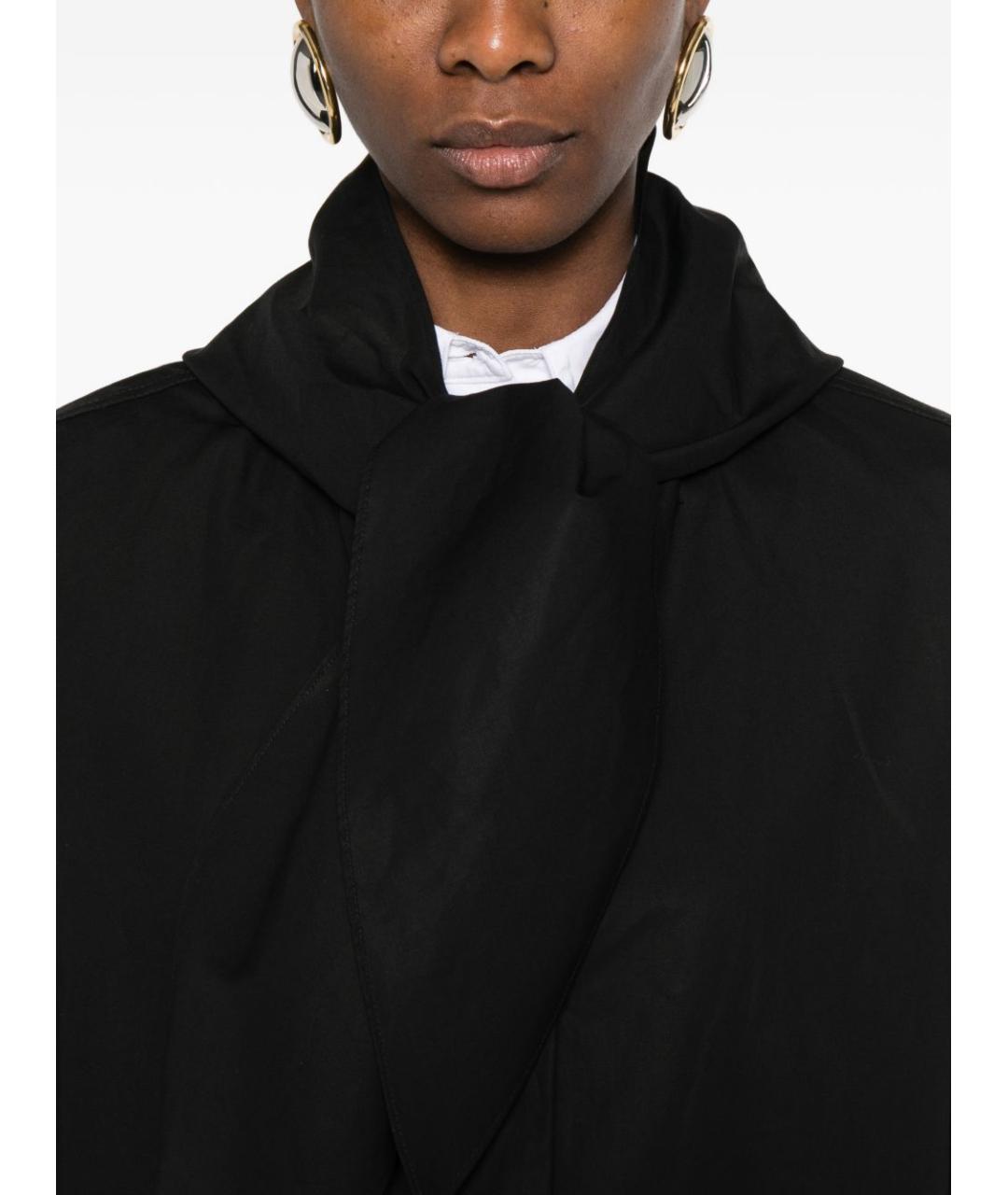 TOTEME Черный хлопковый тренч/плащ, фото 3