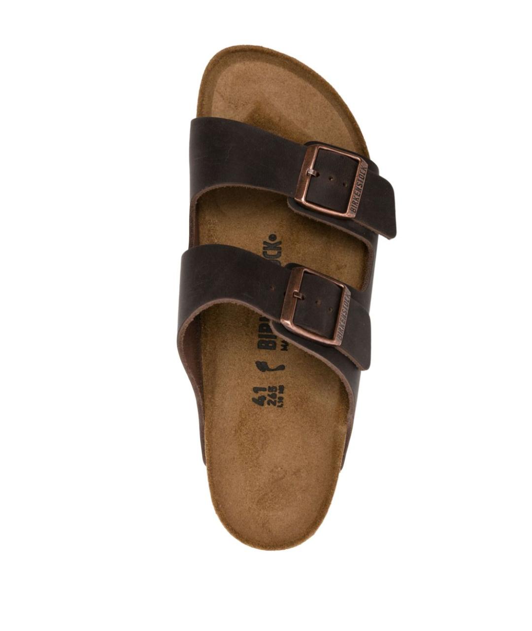 BIRKENSTOCK Коричневые кожаные сандалии, фото 3
