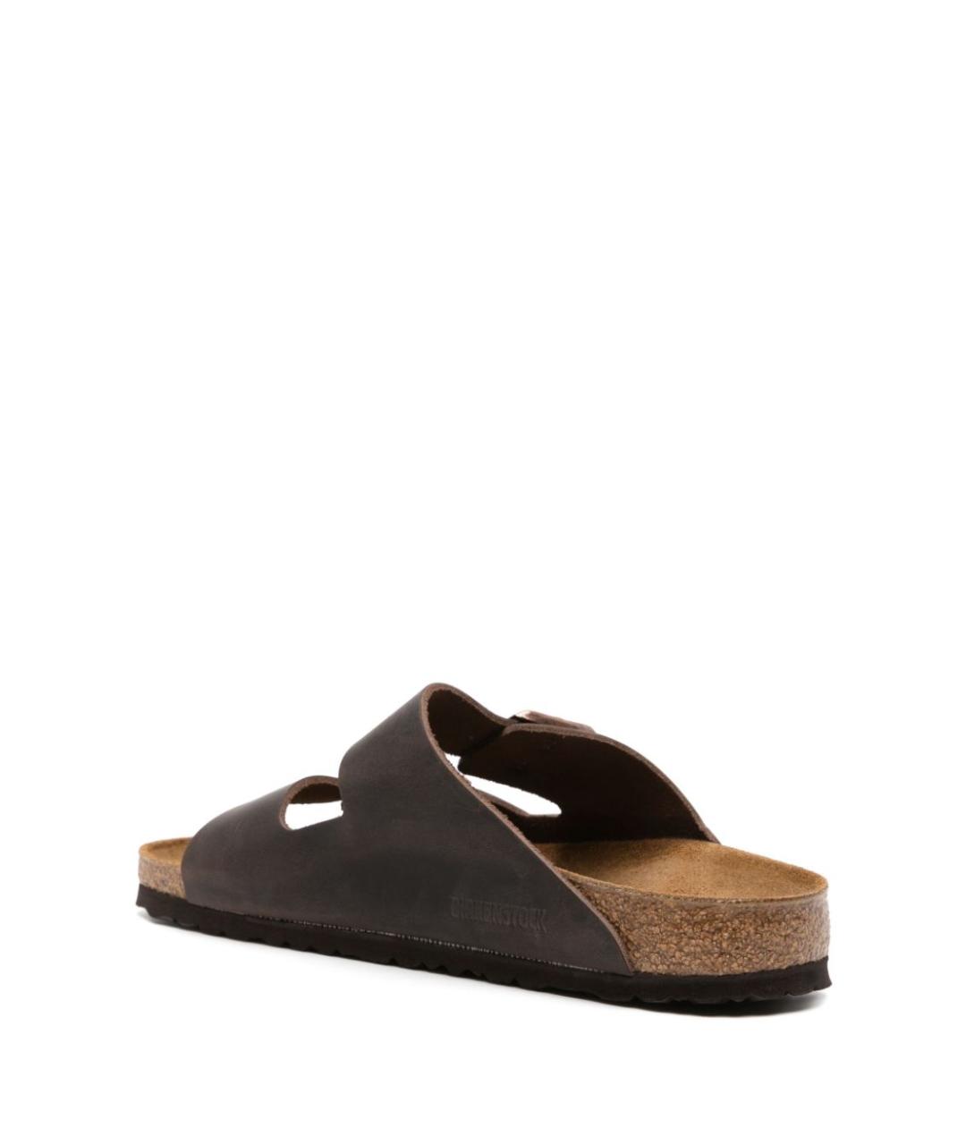 BIRKENSTOCK Коричневые кожаные сандалии, фото 4