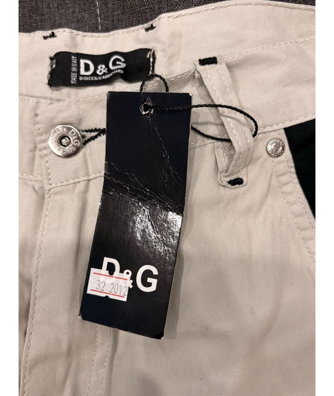 DOLCE&GABBANA Бежевые хлопковые шорты, фото 2