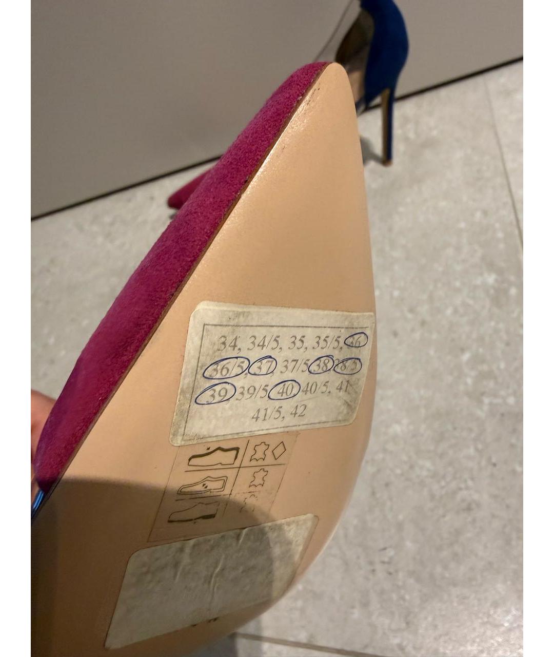 GIANVITO ROSSI Фуксия замшевые туфли, фото 6