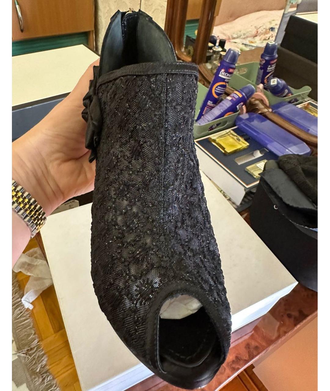 CHRISTIAN DIOR Черные текстильные туфли, фото 2