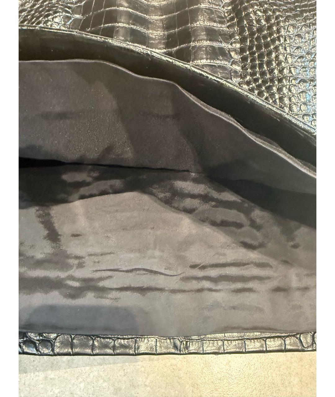 MIU MIU Черная кожаная юбка мини, фото 4