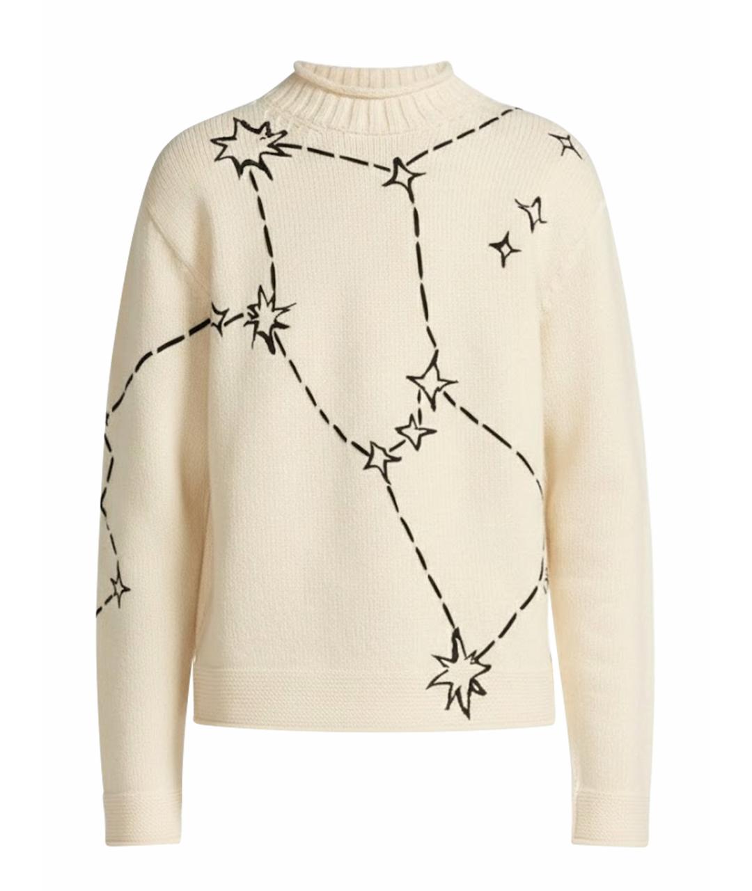 CHRISTIAN DIOR Бежевый шерстяной джемпер / свитер, фото 1