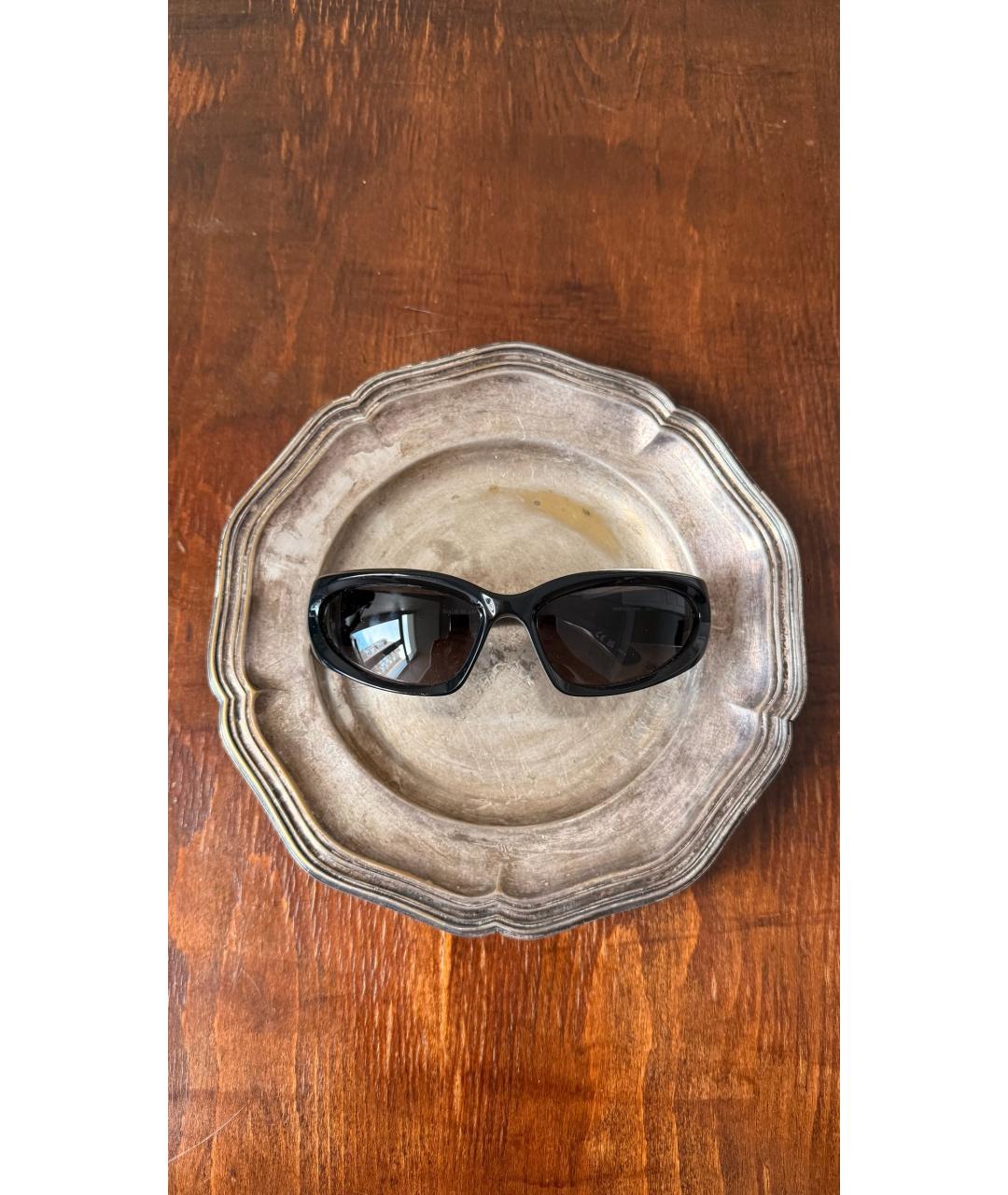 BALENCIAGA Черные пластиковые солнцезащитные очки, фото 5