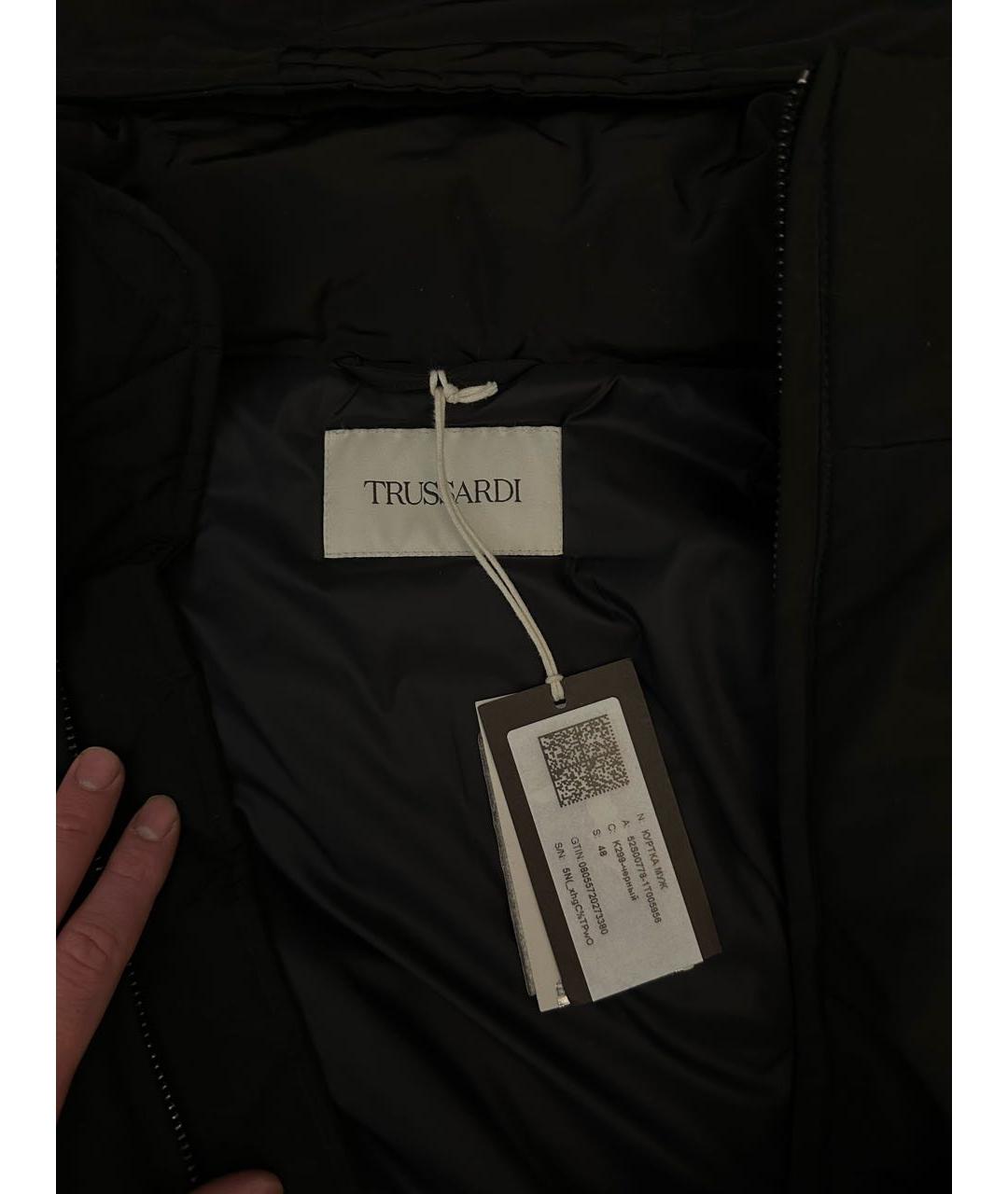 TRUSSARDI Черная полиэстеровая куртка, фото 3