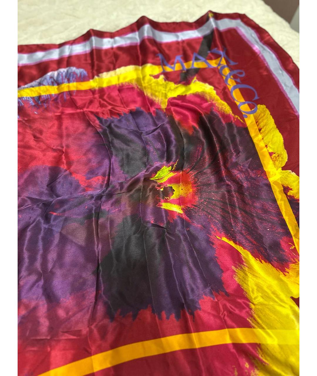 MAX&CO Бордовый шелковый шарф, фото 3