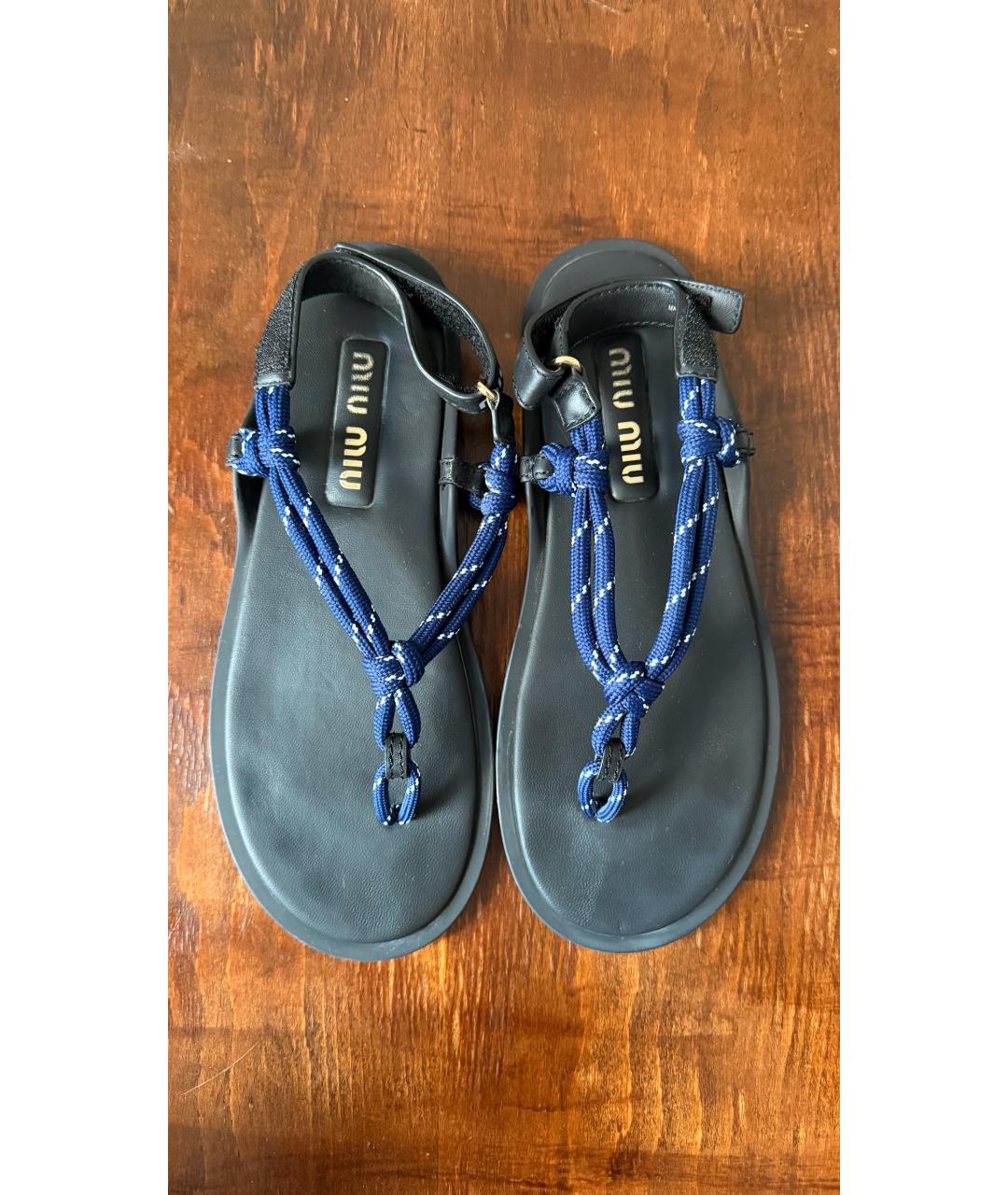 MIU MIU Черные сандалии, фото 2