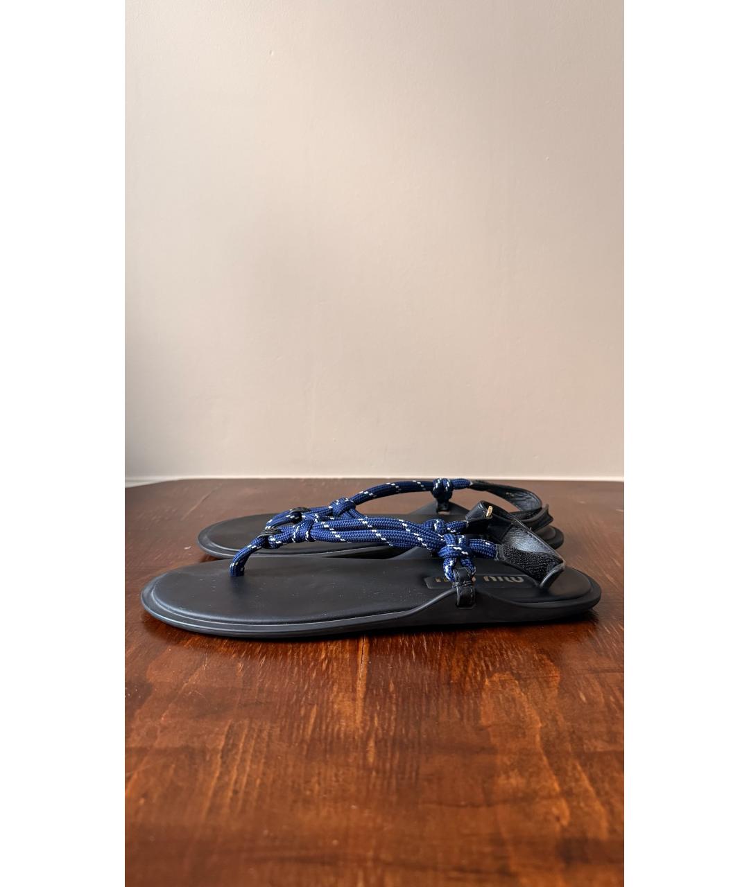 MIU MIU Черные сандалии, фото 6