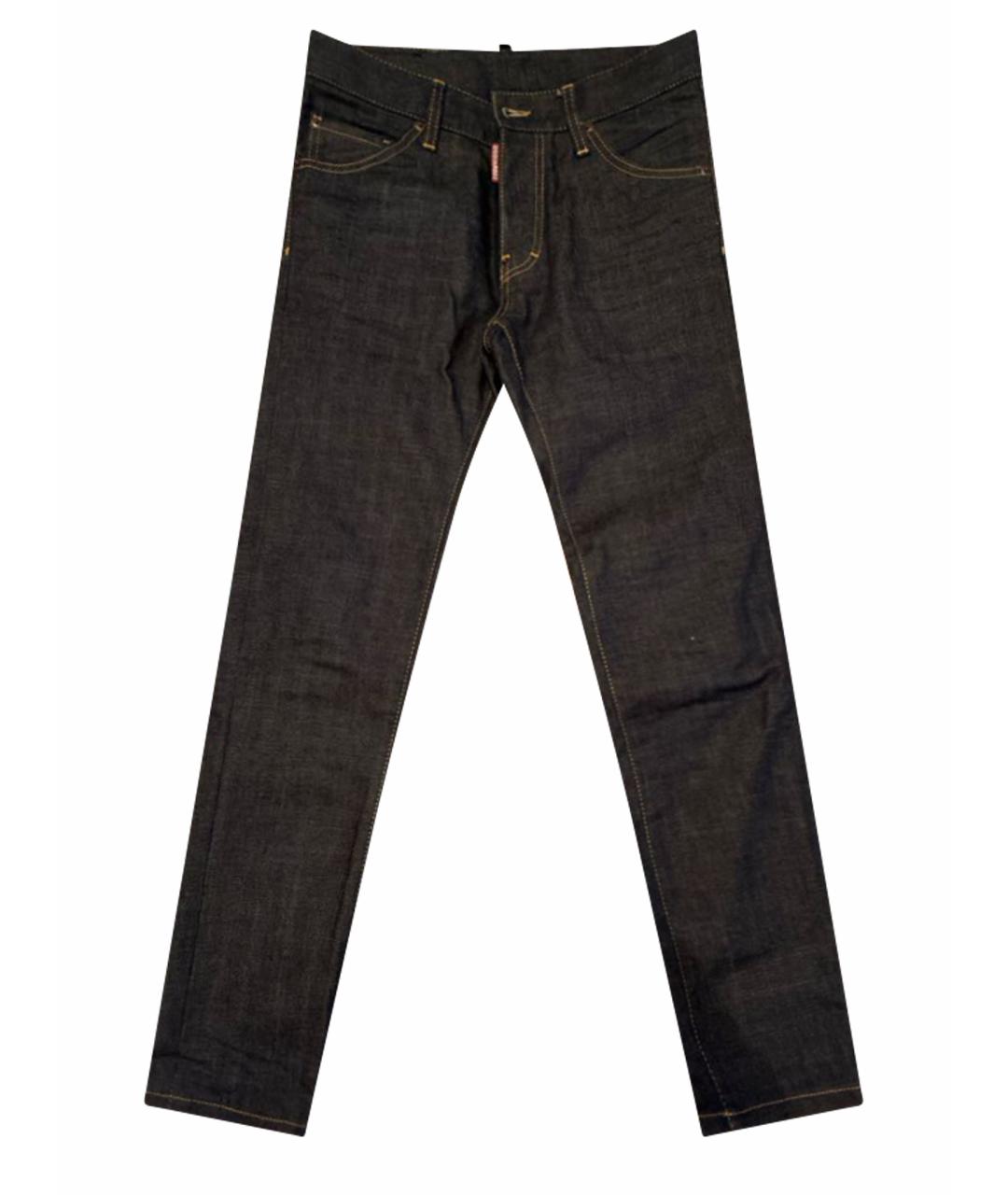 DSQUARED2 Темно-синие хлопко-полиэстеровые джинсы скинни, фото 1