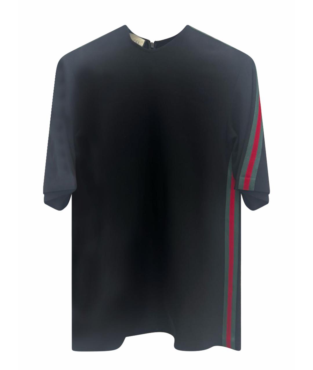 GUCCI Черное вискозное коктейльное платье, фото 1