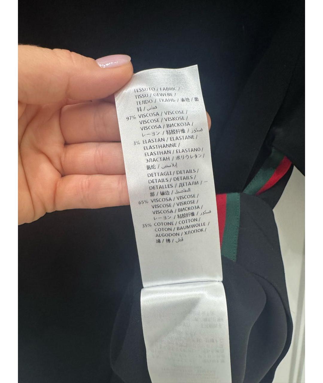 GUCCI Черное вискозное коктейльное платье, фото 6