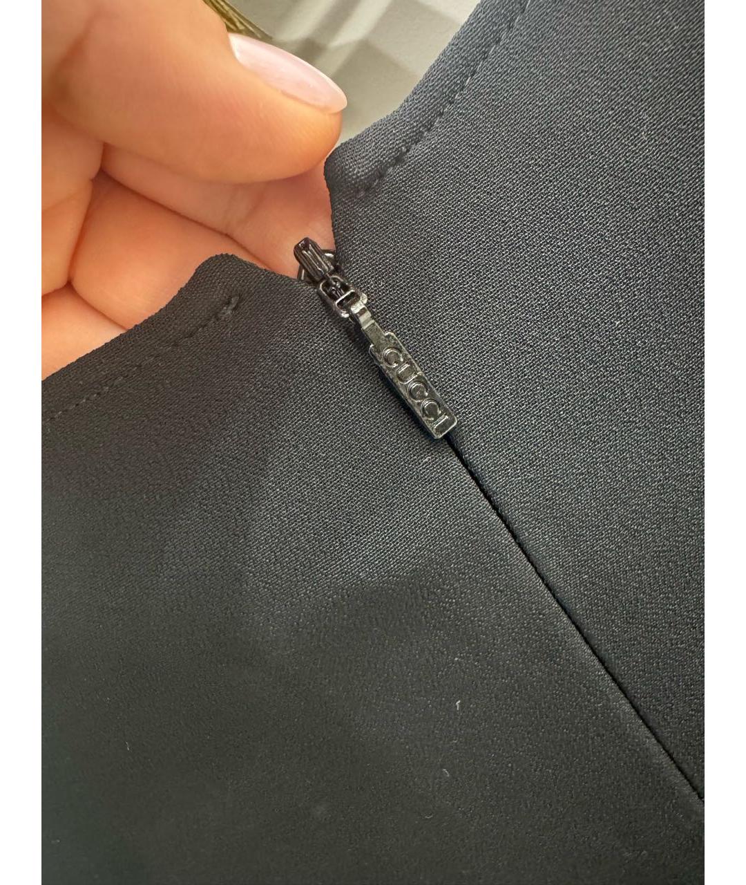 GUCCI Черное вискозное коктейльное платье, фото 4