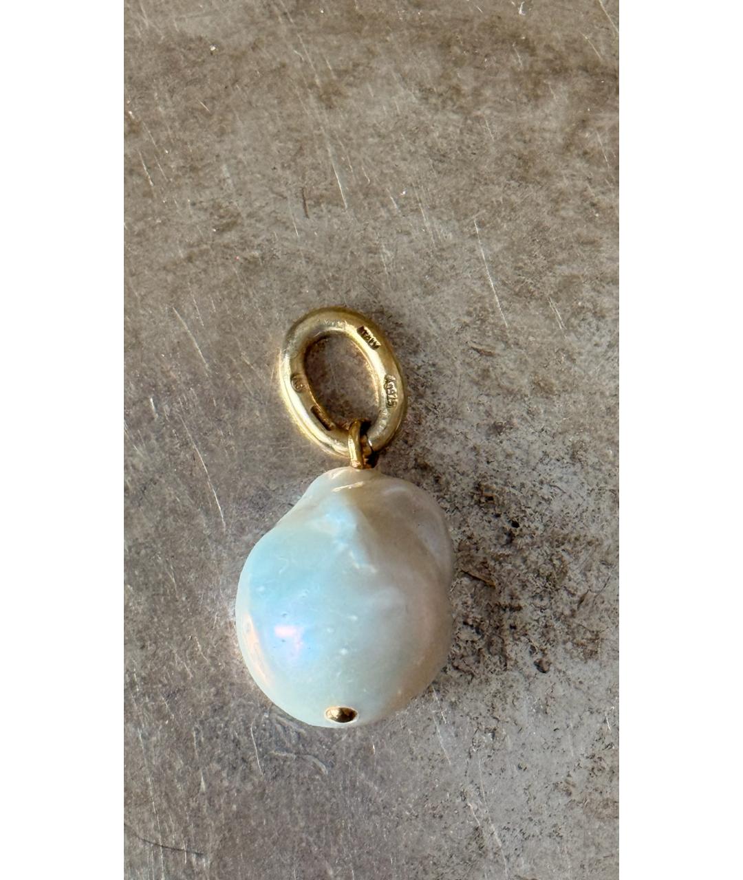 BOTTEGA VENETA Белая жемчужная подвеска, фото 3