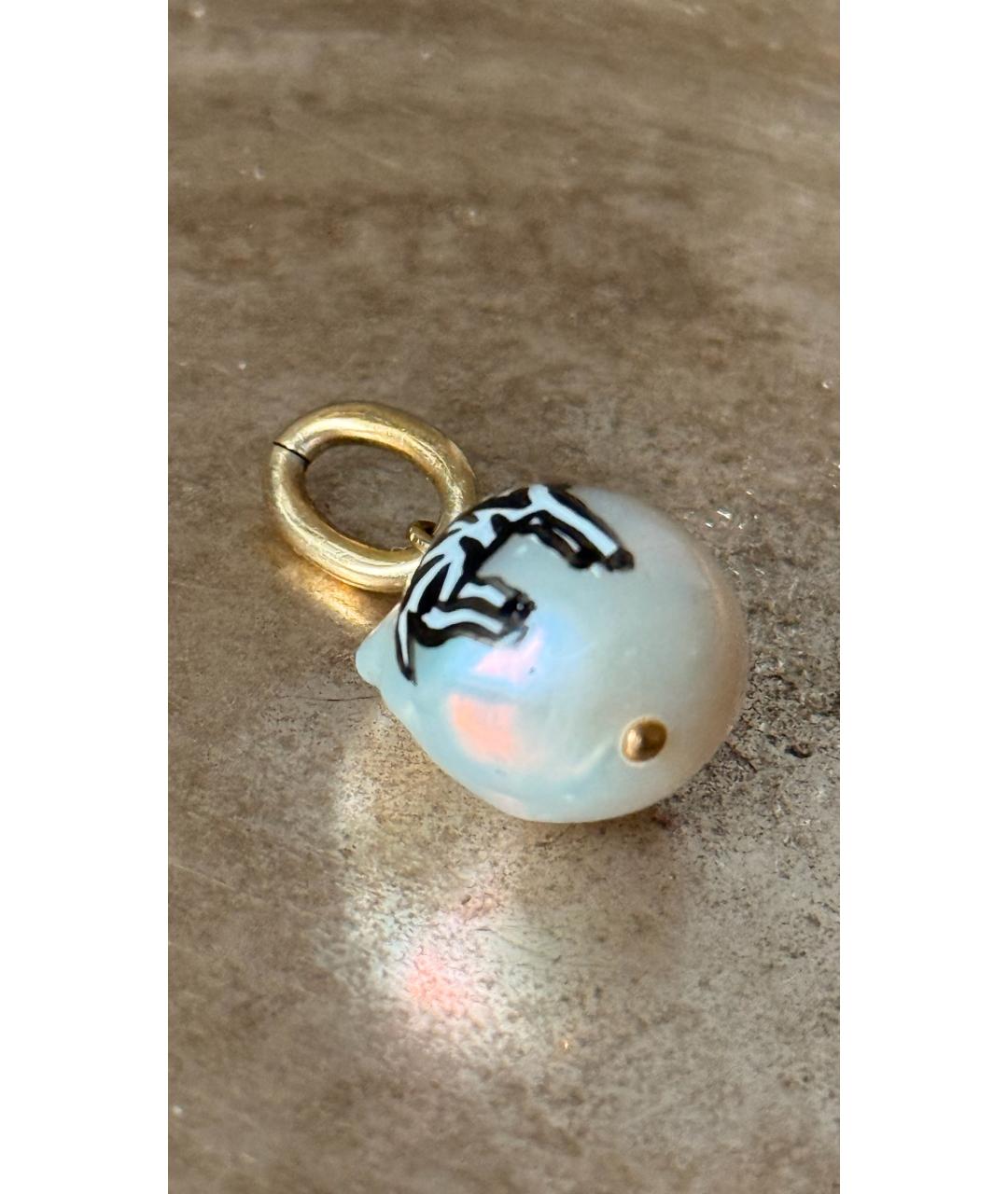 BOTTEGA VENETA Белая жемчужная подвеска, фото 4