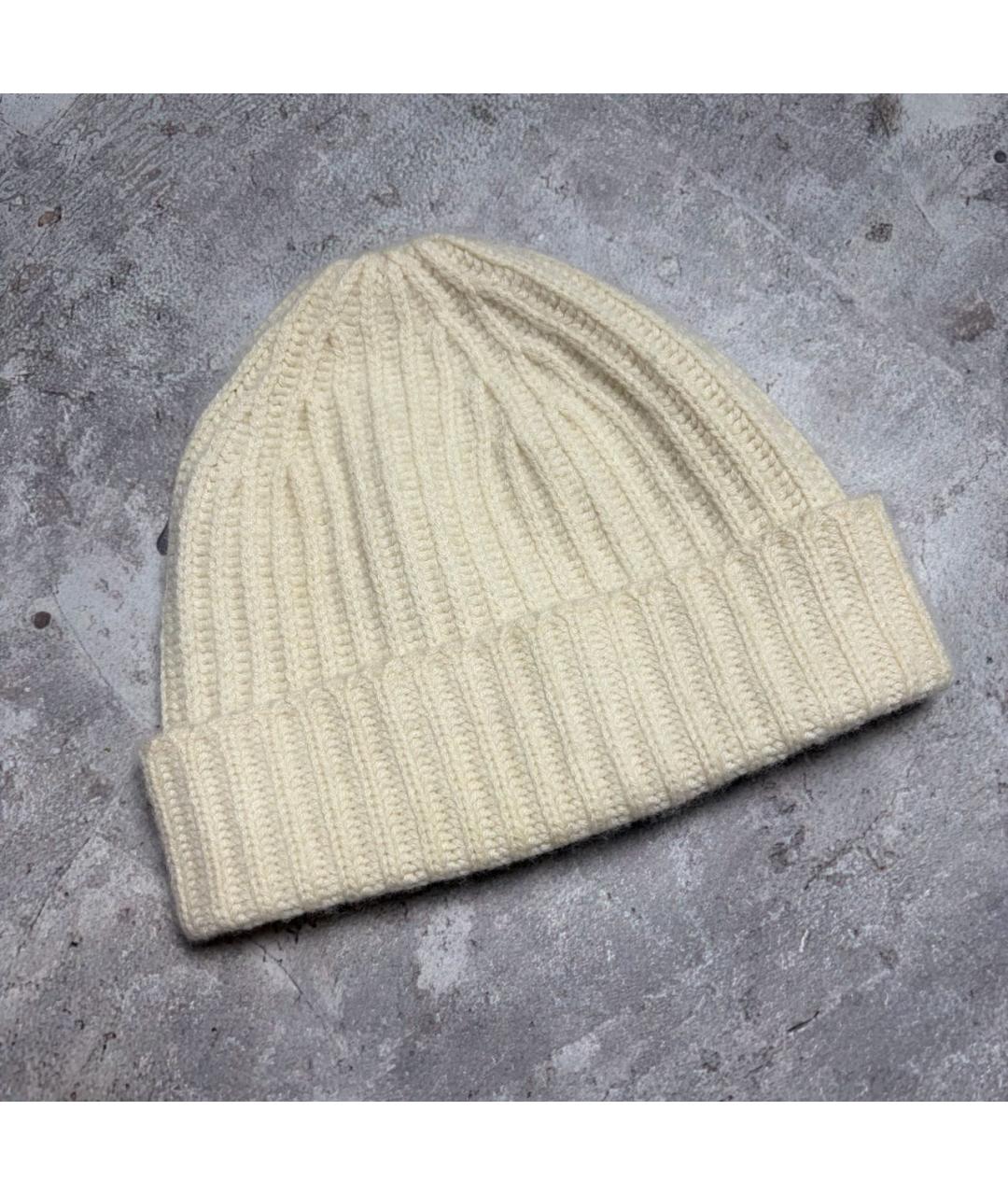 MALO Бежевая кашемировая шапка, фото 2