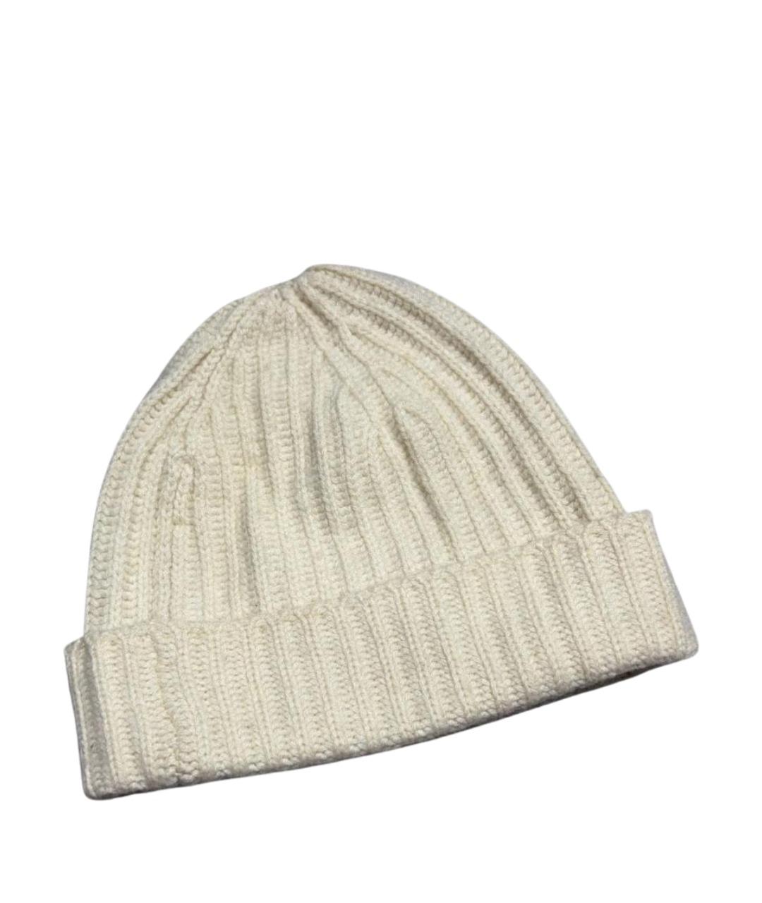 MALO Бежевая кашемировая шапка, фото 1