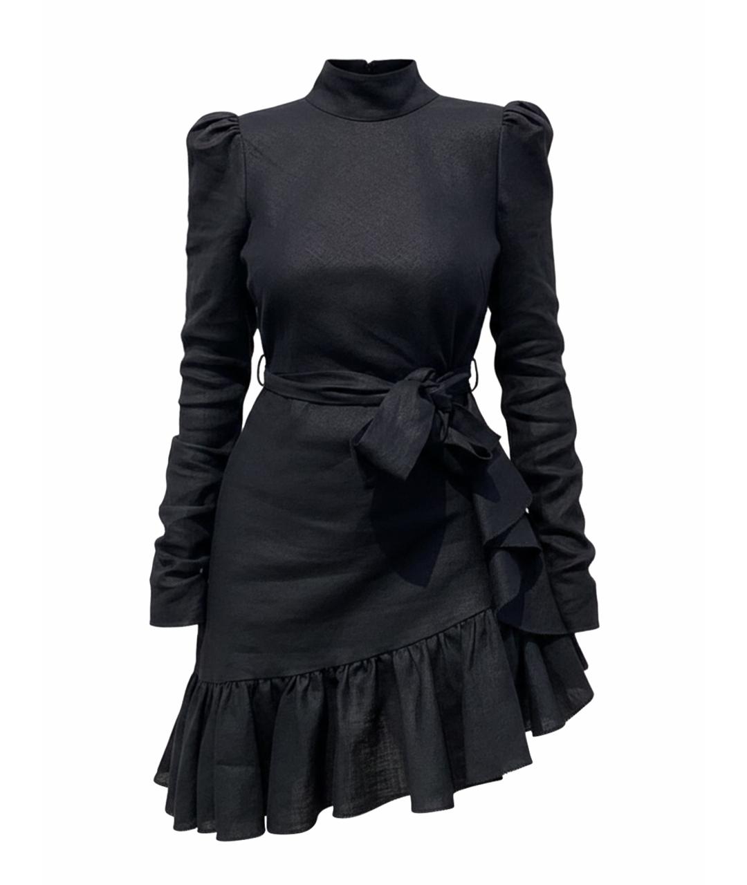 ZIMMERMANN Черное льняное вечернее платье, фото 1