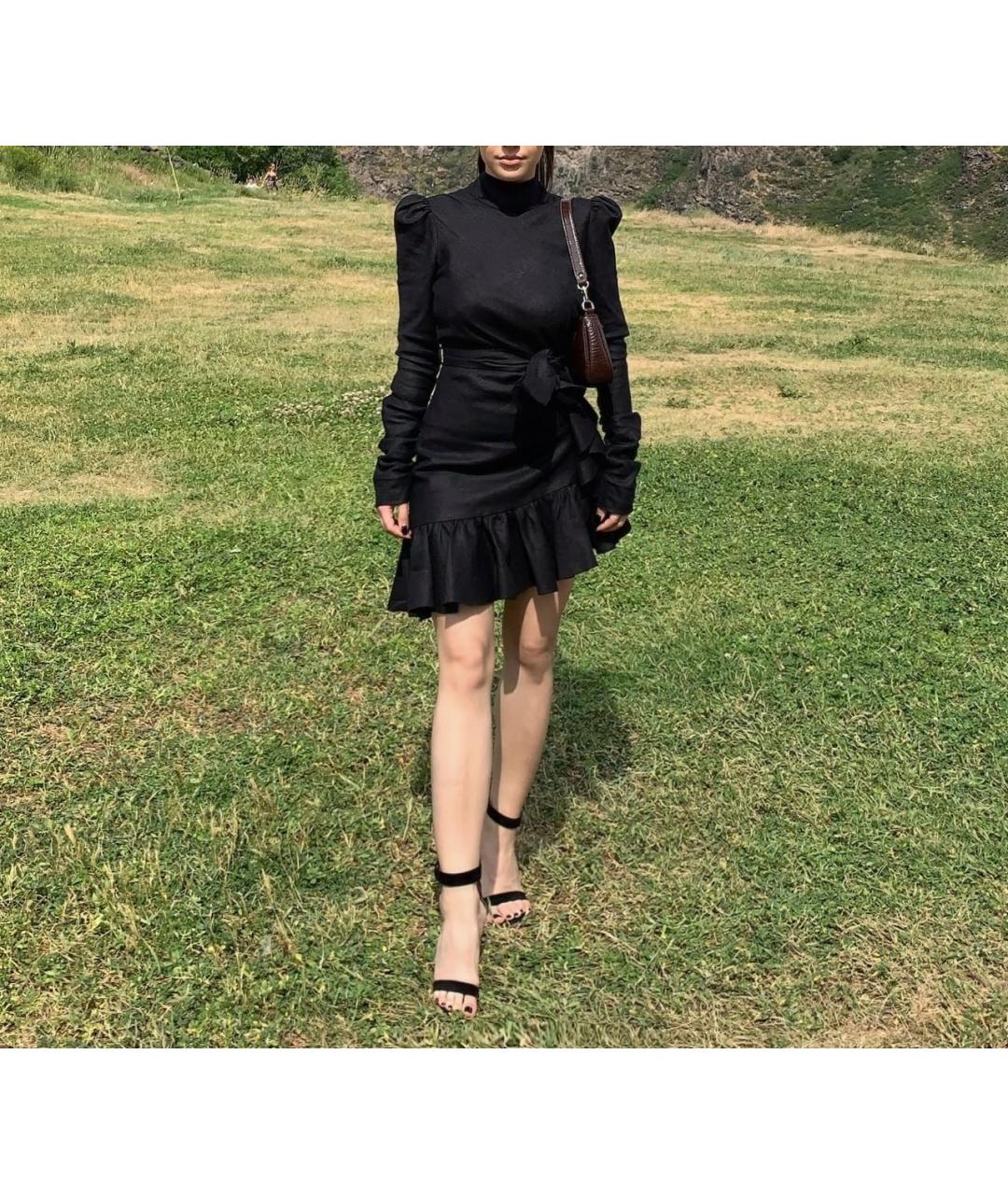 ZIMMERMANN Черное льняное вечернее платье, фото 7