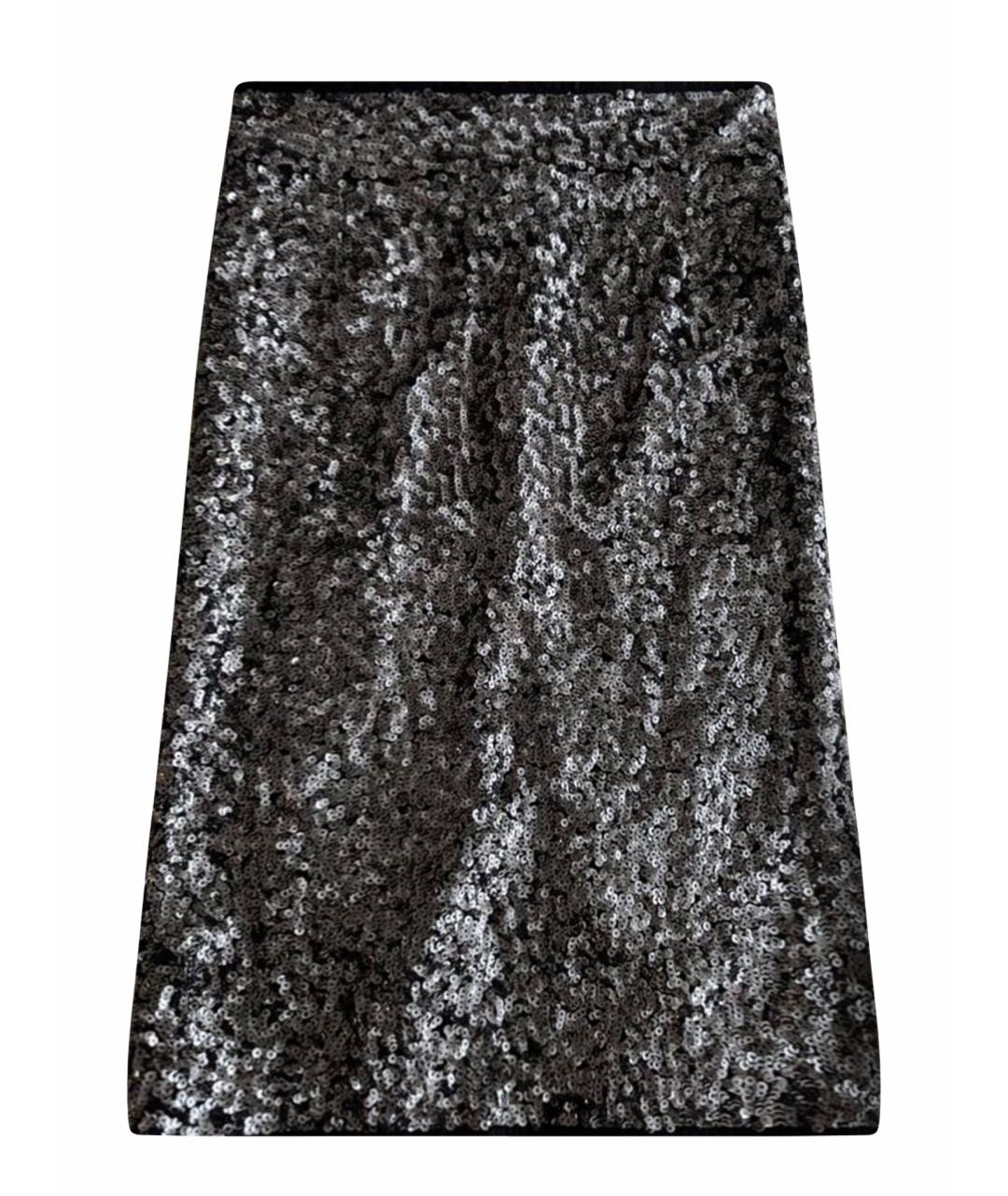 KARL LAGERFELD Серебряная полиэстеровая юбка миди, фото 1