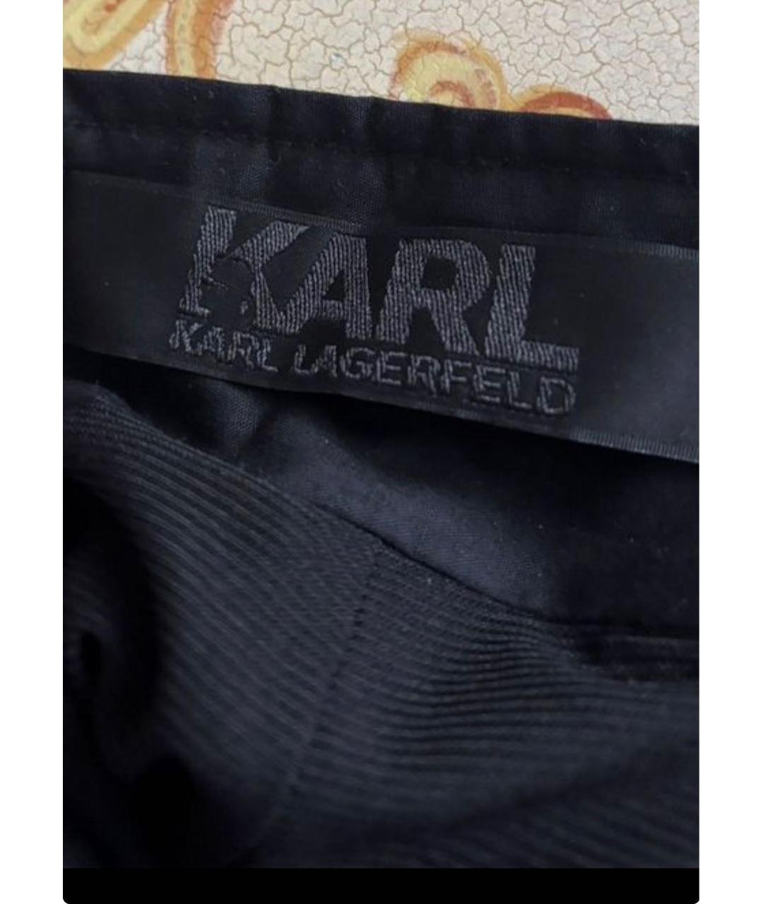 KARL LAGERFELD Серебряная полиэстеровая юбка миди, фото 2