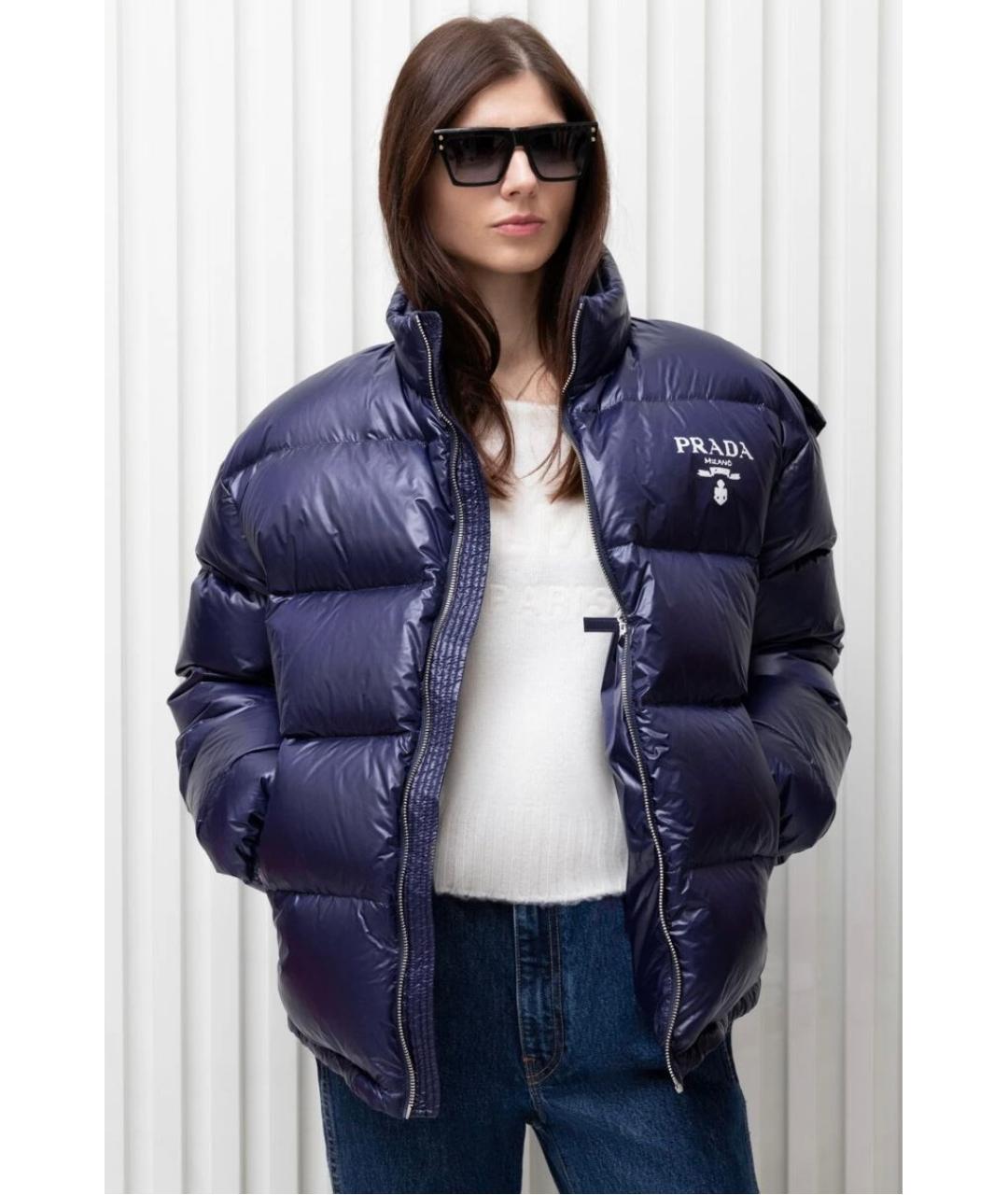PRADA Темно-синий пуховик, фото 2