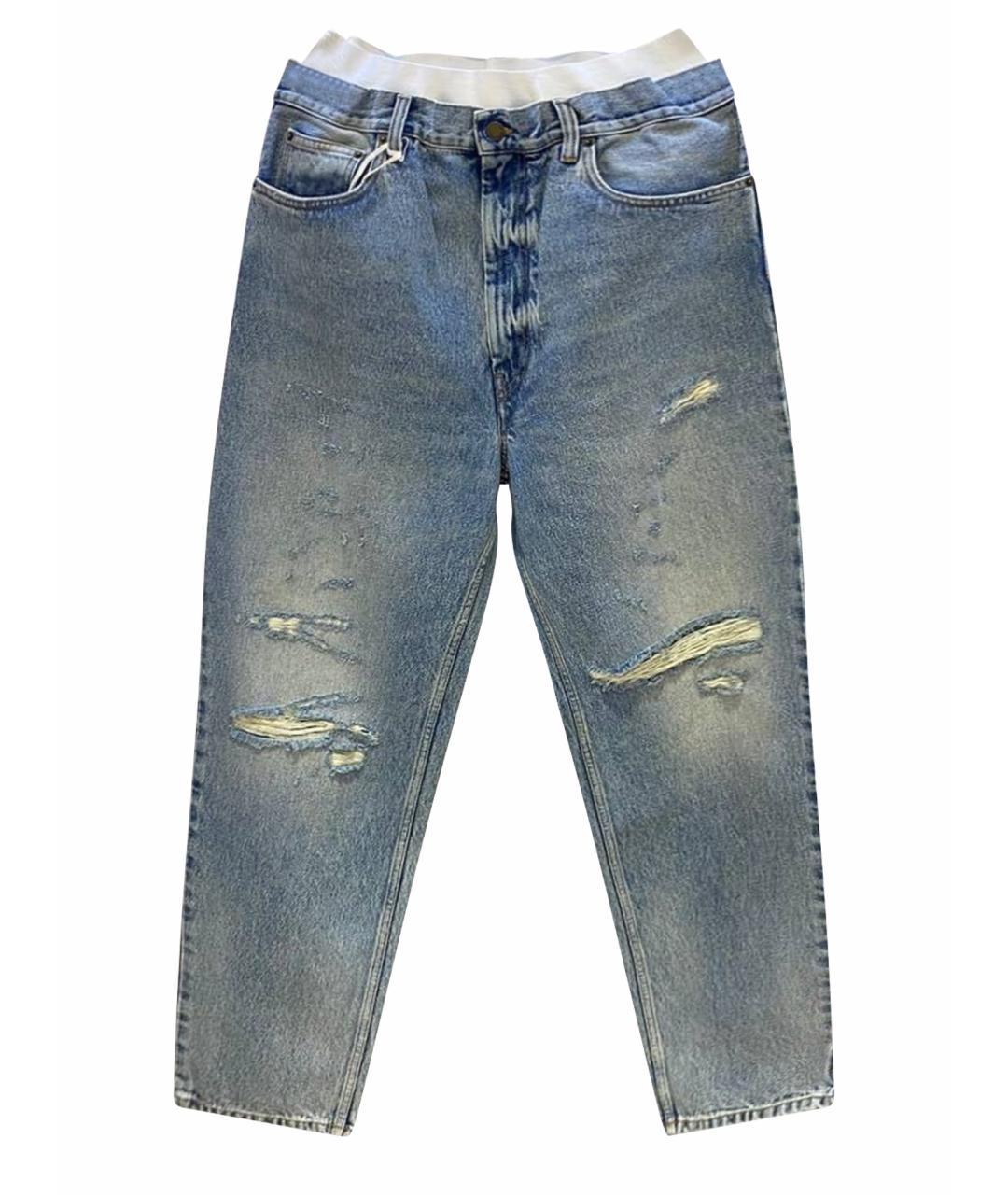 DARKPARK Голубые хлопковые прямые джинсы, фото 5