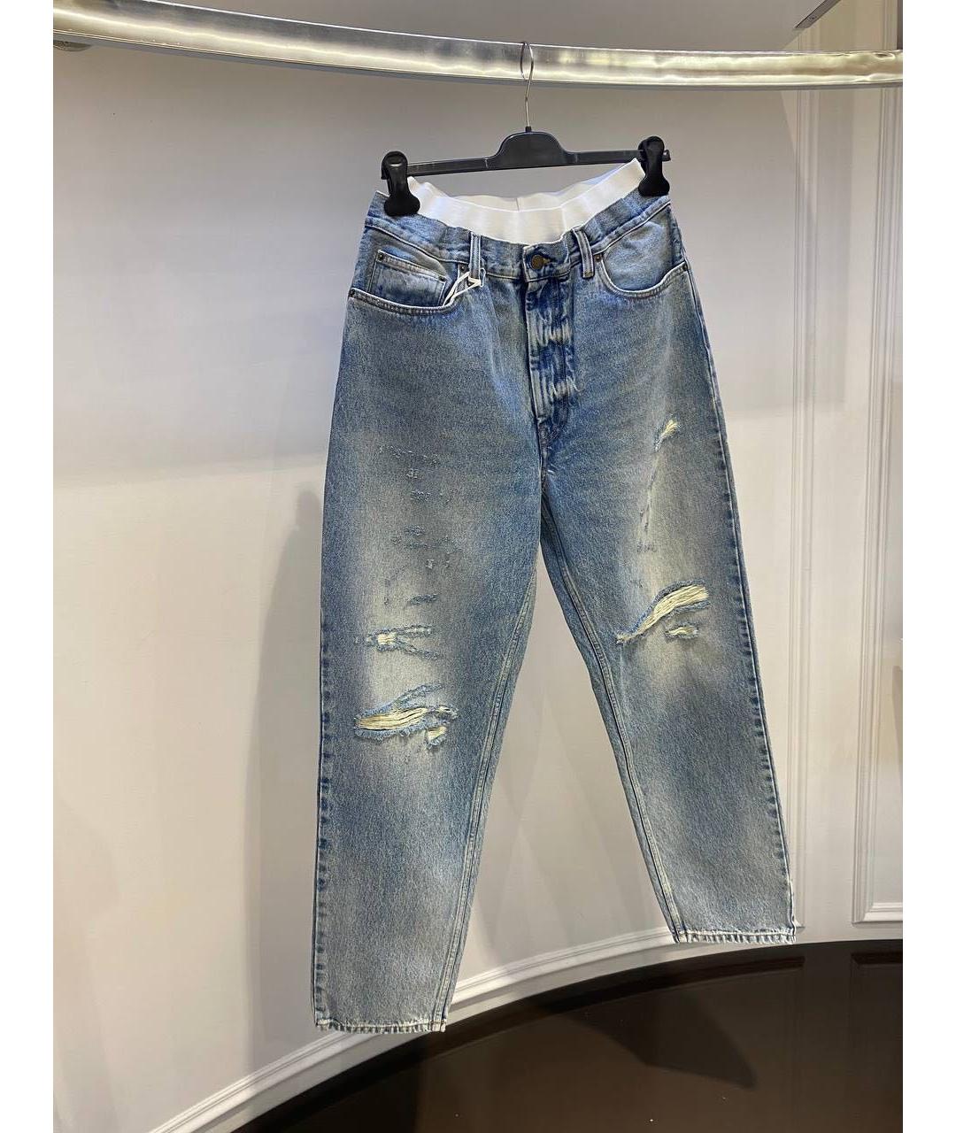 DARKPARK Голубые хлопковые прямые джинсы, фото 3