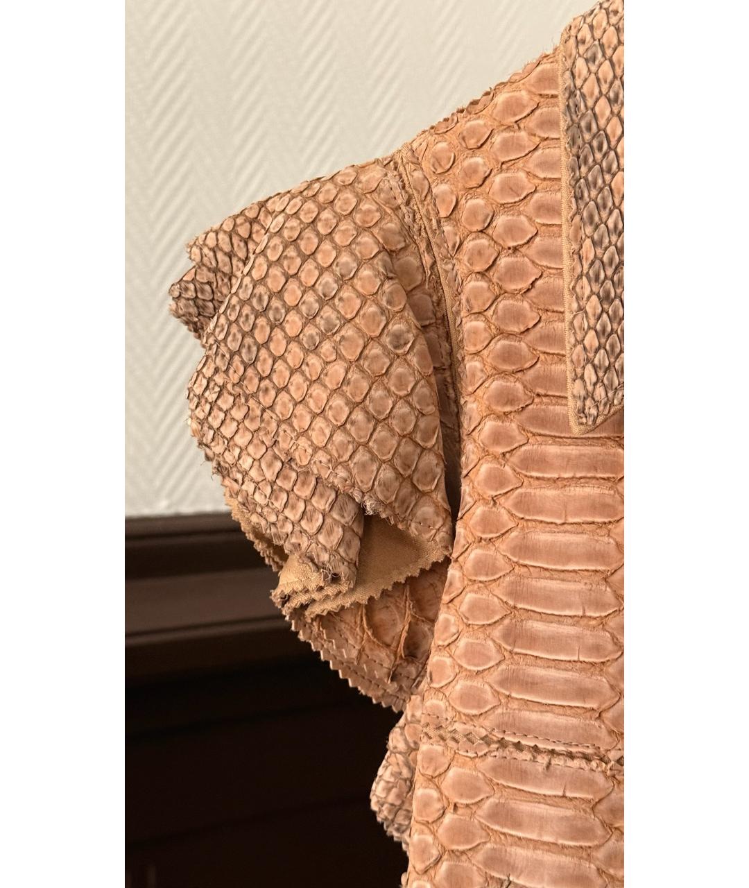 JEAN PAUL GAULTIER Бежевая кожаная жилетка, фото 5