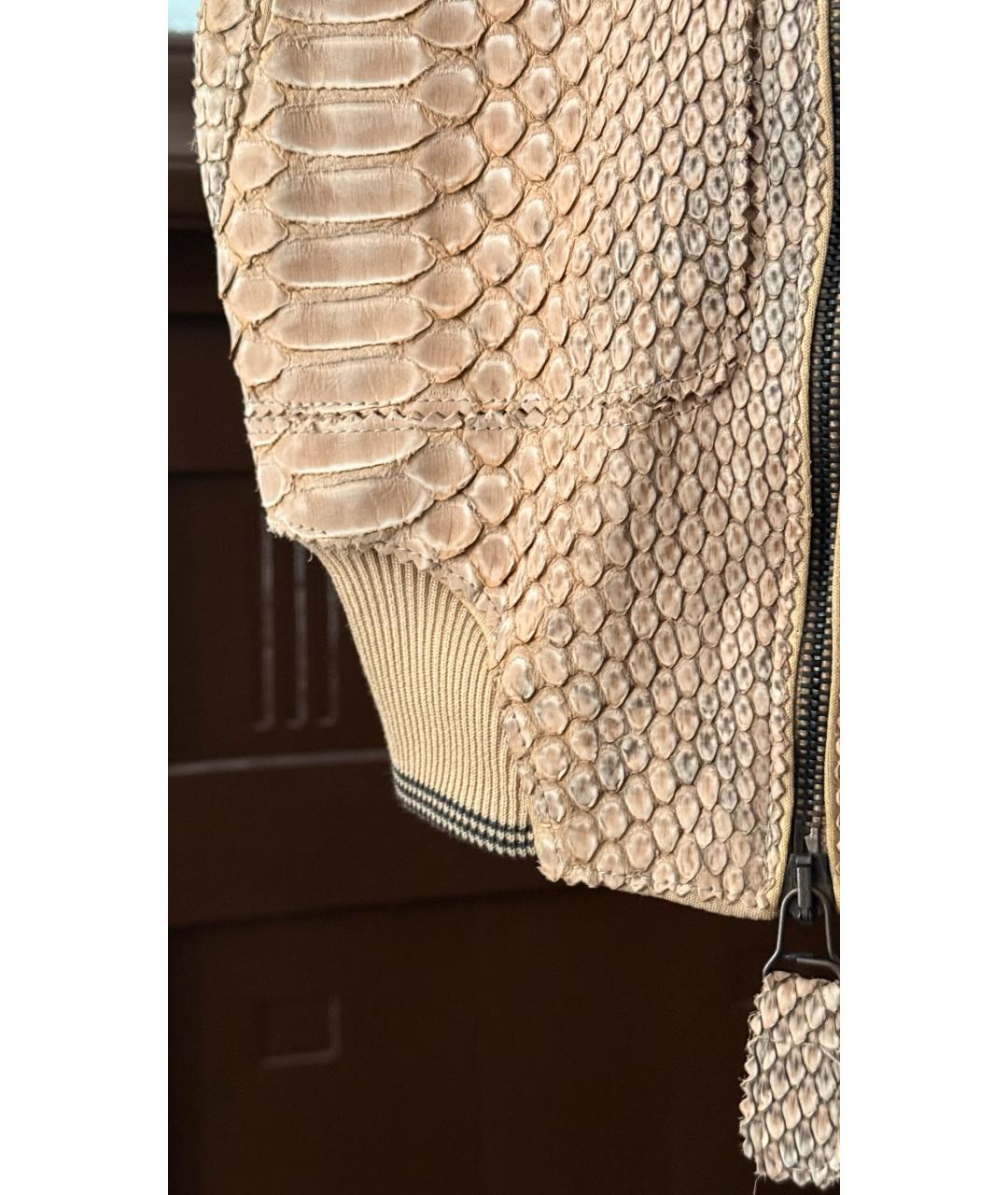 JEAN PAUL GAULTIER Бежевая кожаная жилетка, фото 4