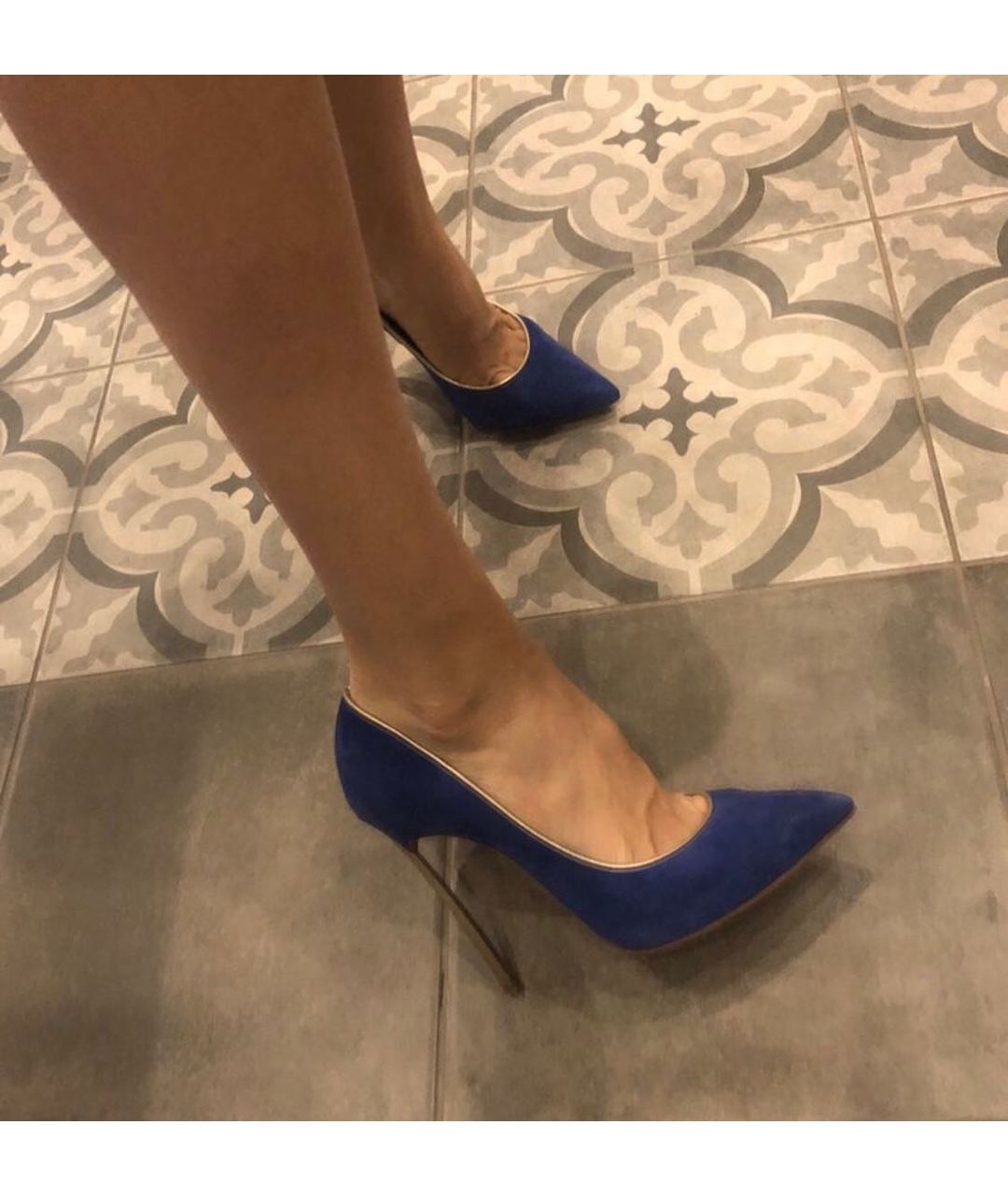 CASADEI Синие замшевые туфли, фото 5