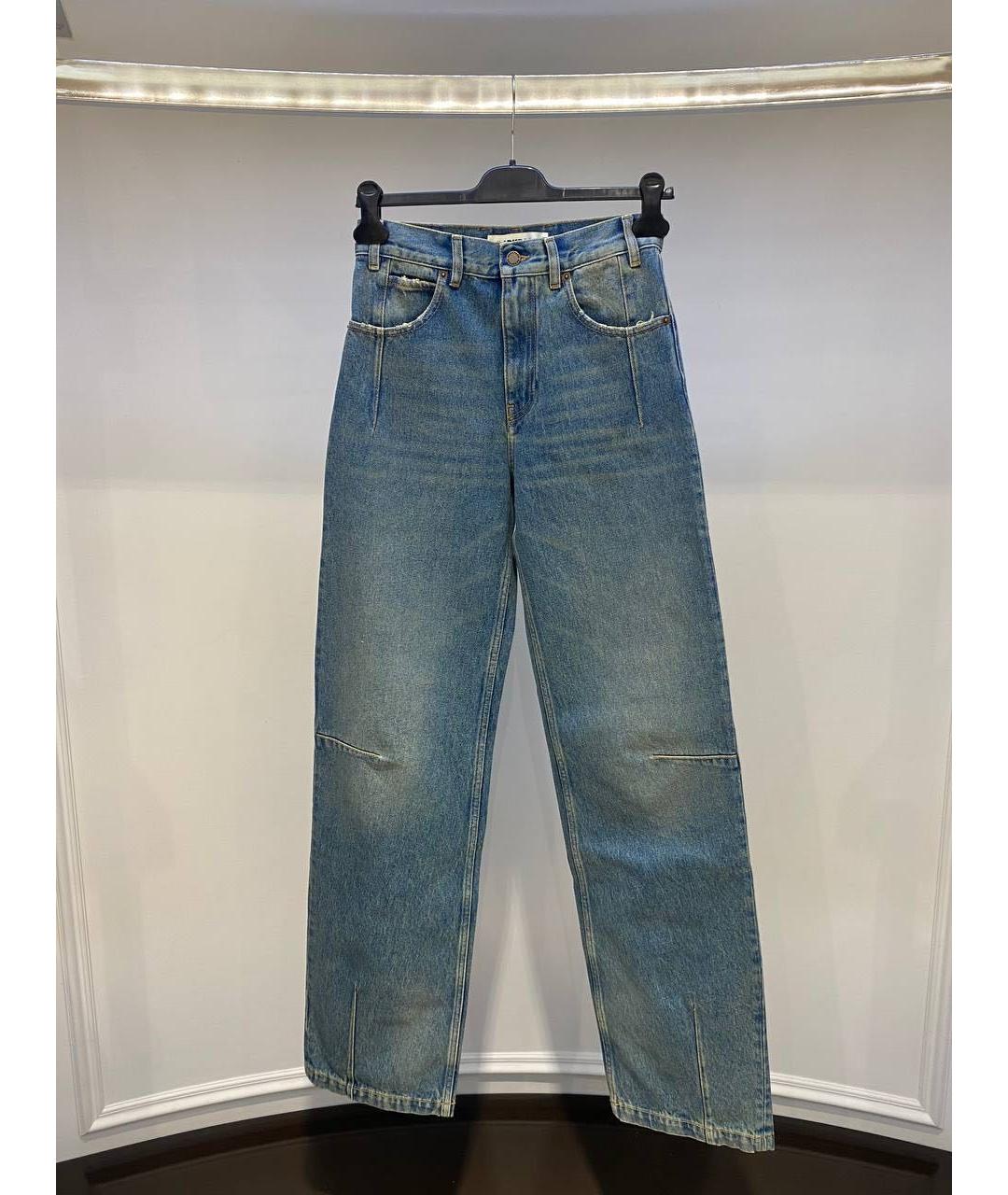 DARKPARK Синие хлопковые прямые джинсы, фото 2