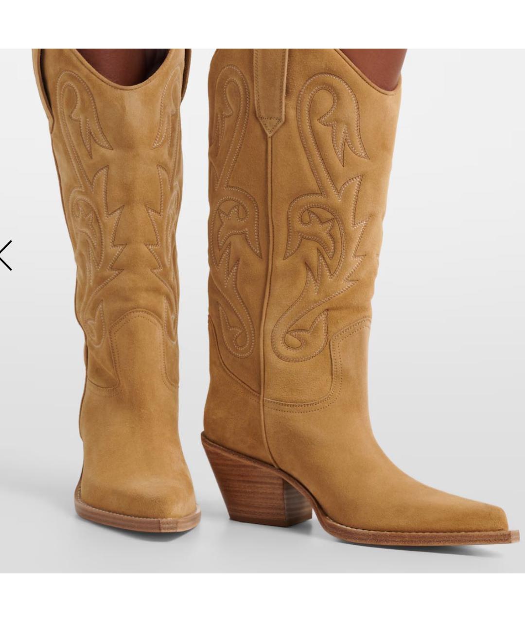 PARIS TEXAS Бежевые замшевые ботинки, фото 2