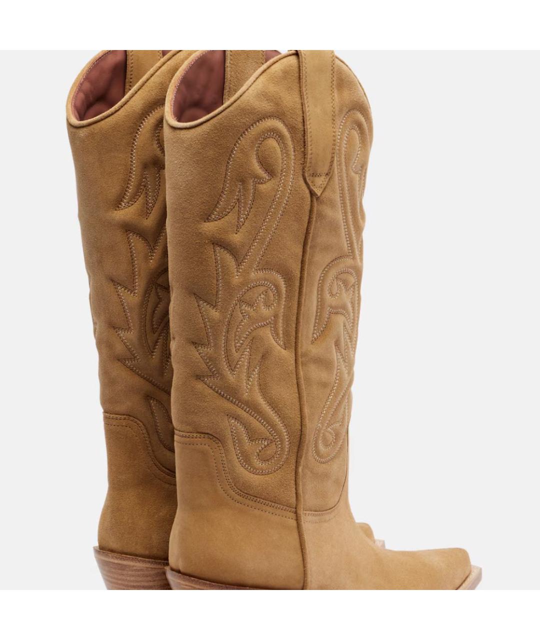 PARIS TEXAS Бежевые замшевые ботинки, фото 3